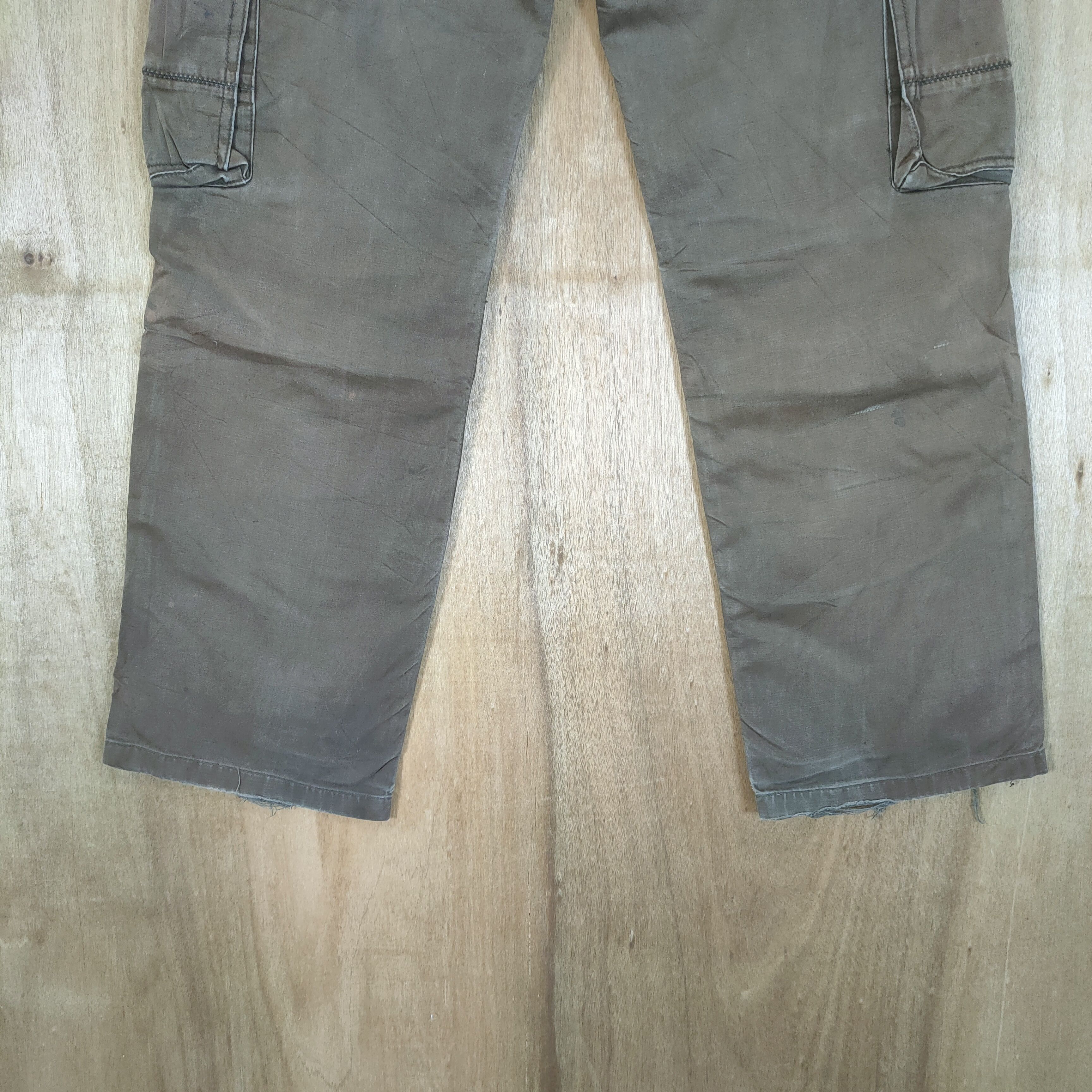 Global Work VINTAGE FADED BROWN CARGO PANTS Size US 30 / EU 46 - 8 Thumbnail