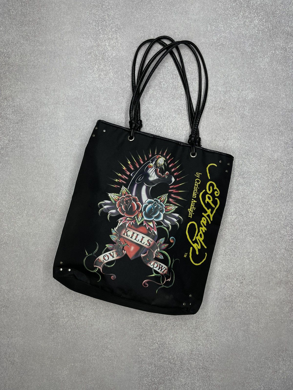 By Christian Audigier Bag Messenger Japan Style Y2K in Black, Men's