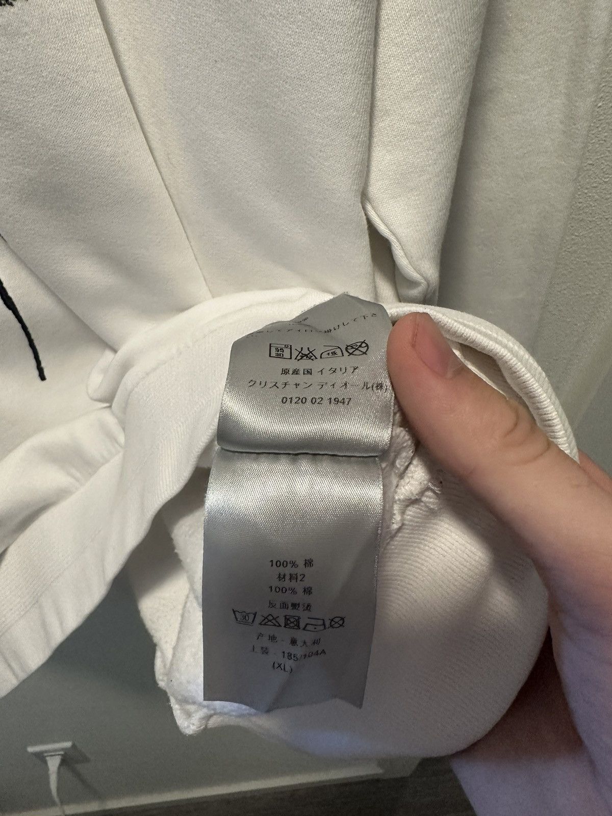 Dior Logo Pullover Hoodie White Red Roses Embroidered Size US L / EU 52-54 / 3 - 7 Thumbnail