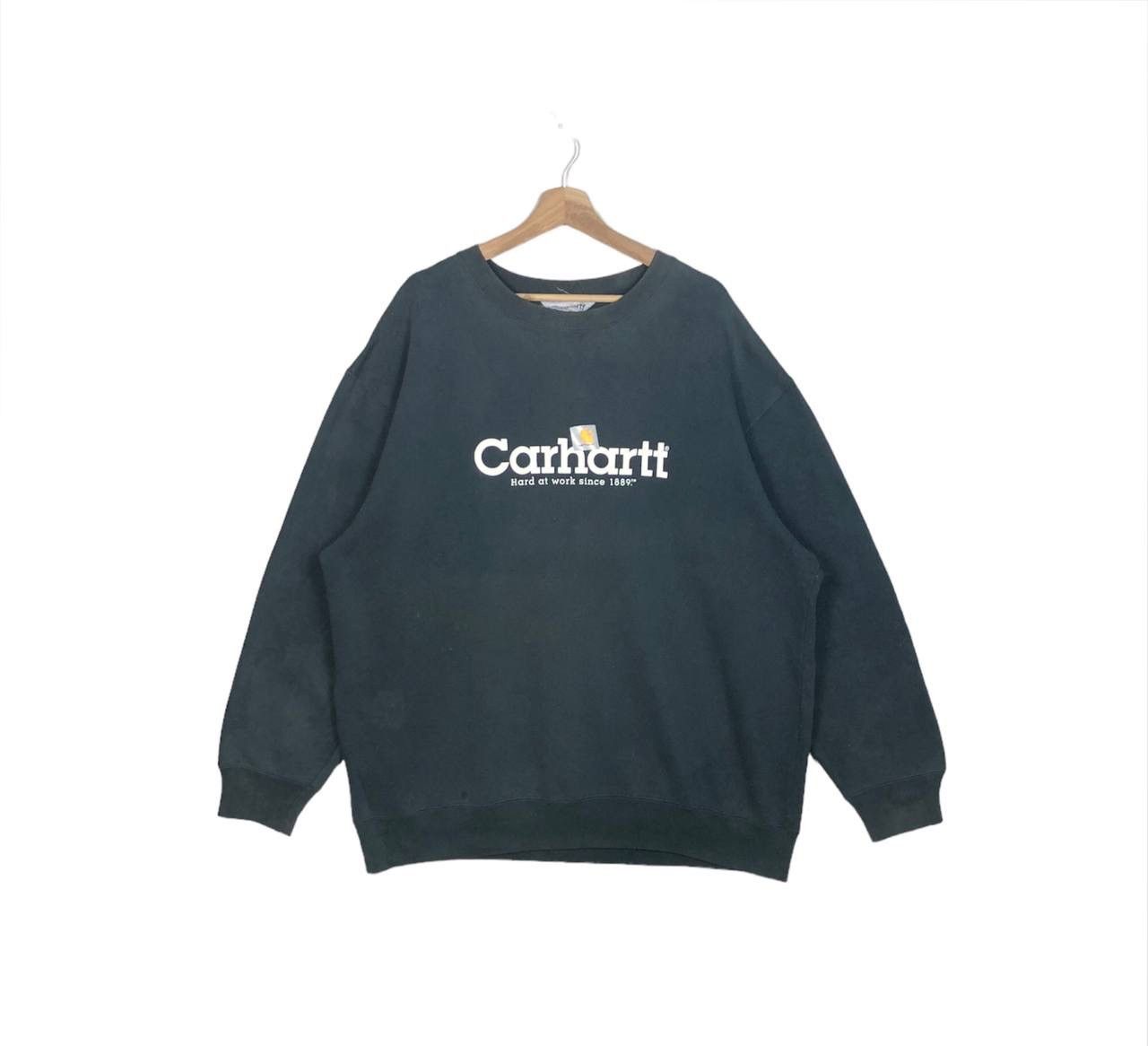 Carhartt × Vintage Crazy Vintage 90s Carhartt Spell Out Jumper Sweatshirt Size US XXL / EU 58 / 5 - 1 Thumbnail