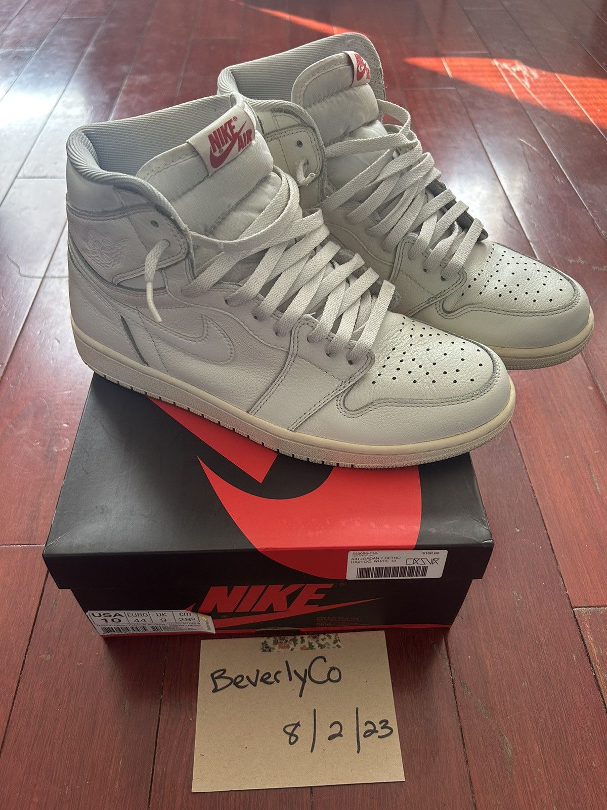 Jordan Brand Sz 10 Nike Air Jordan 1 Sail Size US 10 / EU 43 - 3 Thumbnail