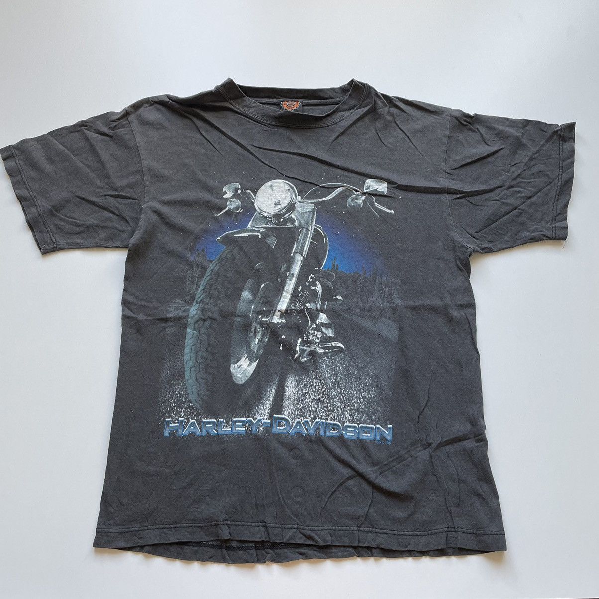 Harley Davidson × Vintage Vintage 90s Harley Davidson Motorcycle Graphic Biker Shirt Size US L / EU 52-54 / 3 - 1 Thumbnail