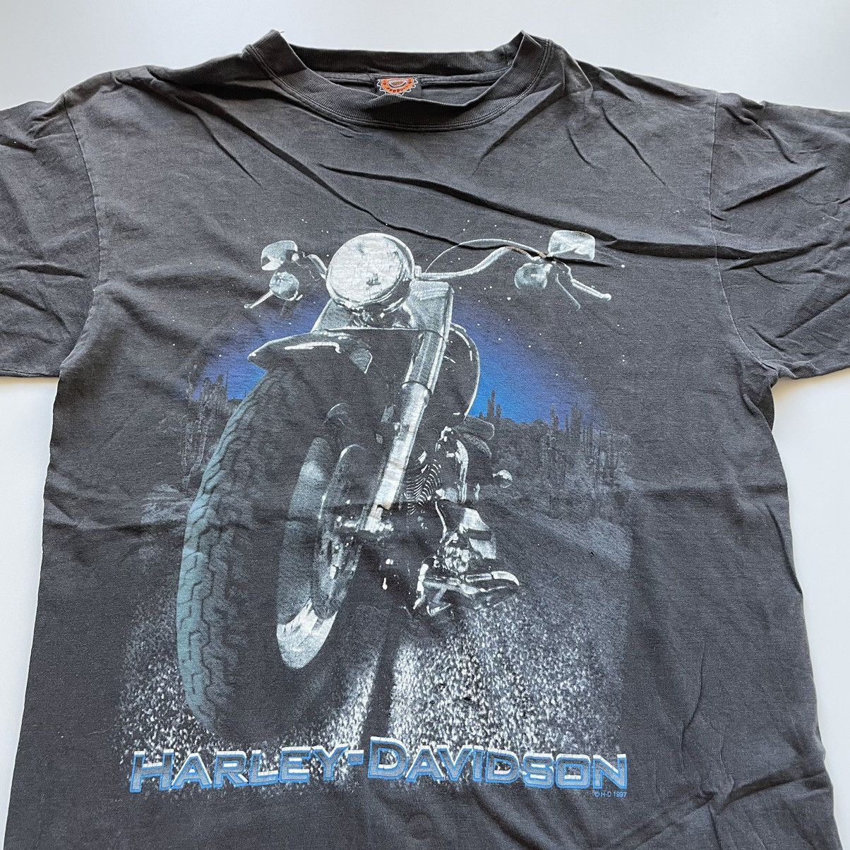 Harley Davidson × Vintage Vintage 90s Harley Davidson Motorcycle Graphic Biker Shirt Size US L / EU 52-54 / 3 - 2 Thumbnail