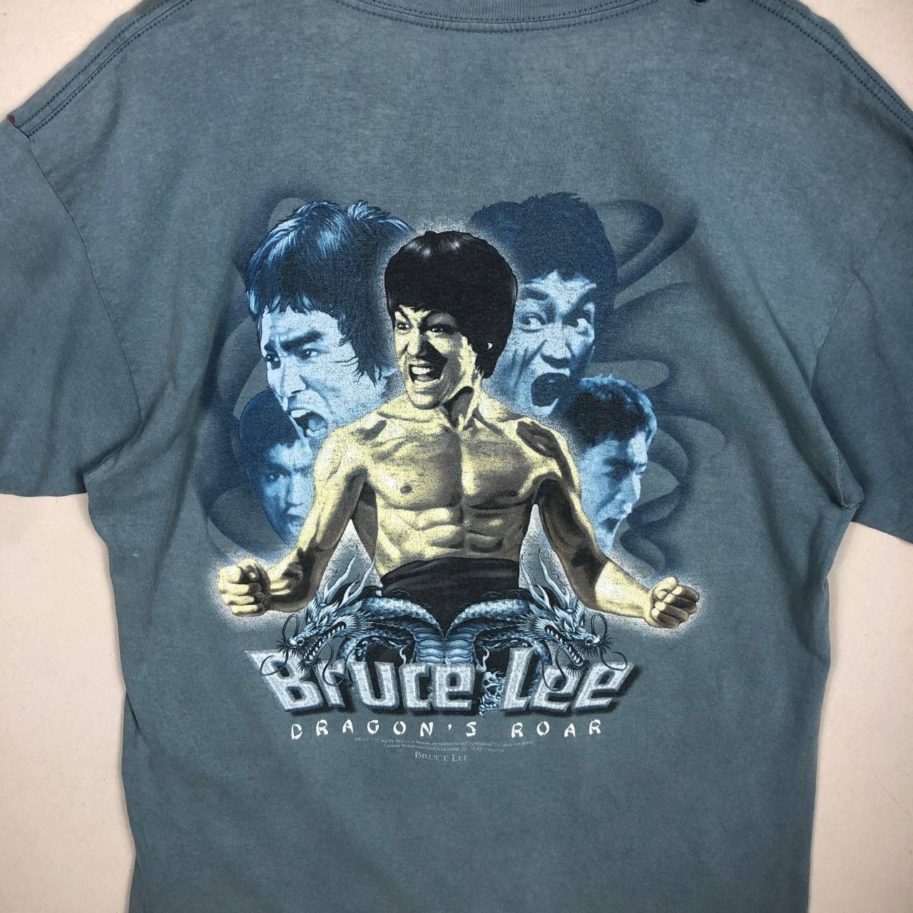 Other Crazy Vintage 90s Bruce Lee Dragon’s Roar Destroyed Tshirt Size US L / EU 52-54 / 3 - 3 Thumbnail