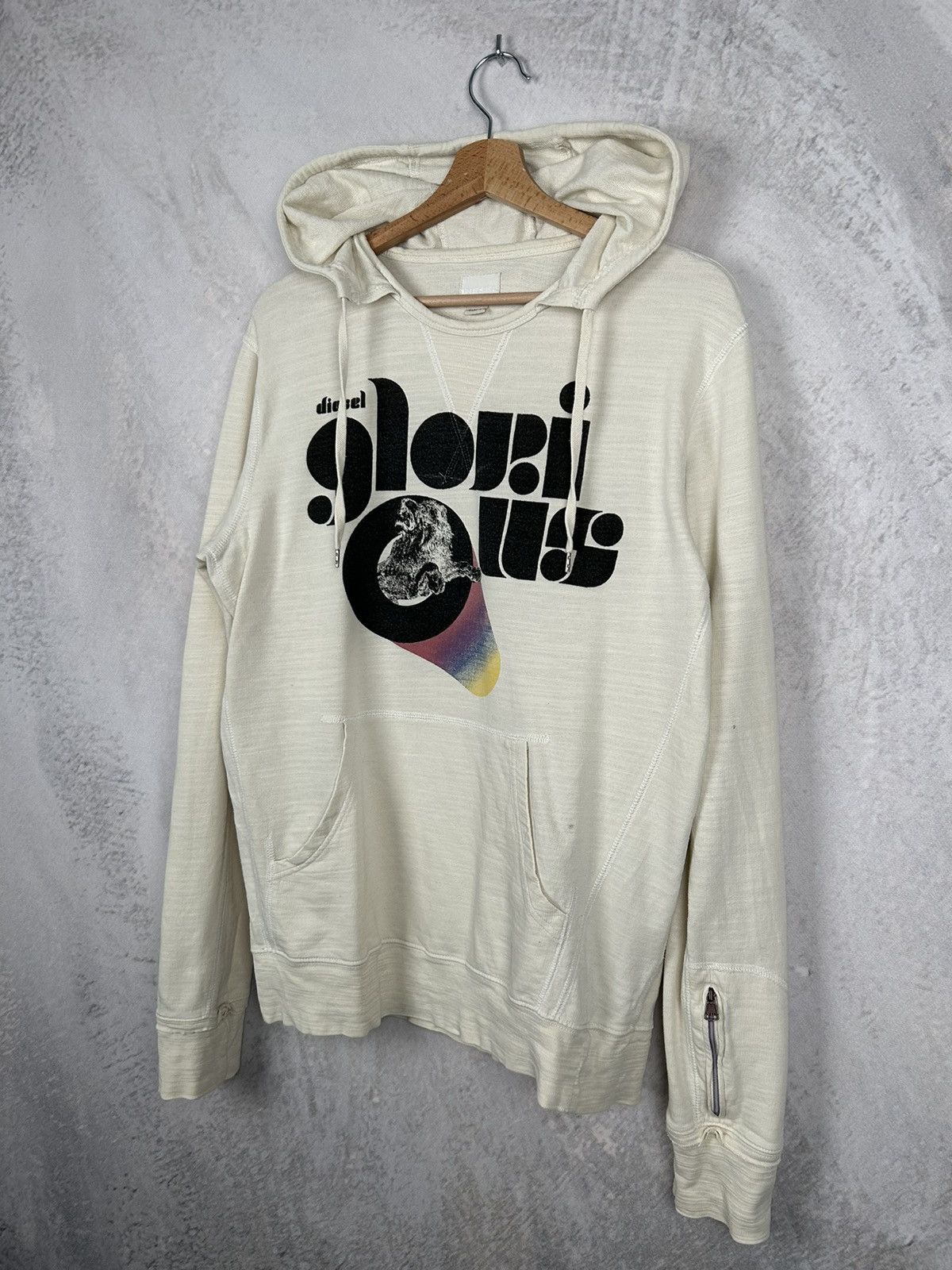 Diesel Vintage Diesel Hoodie Y2K 00s Alternative Retro Hype Size US L / EU 52-54 / 3 - 2 Thumbnail