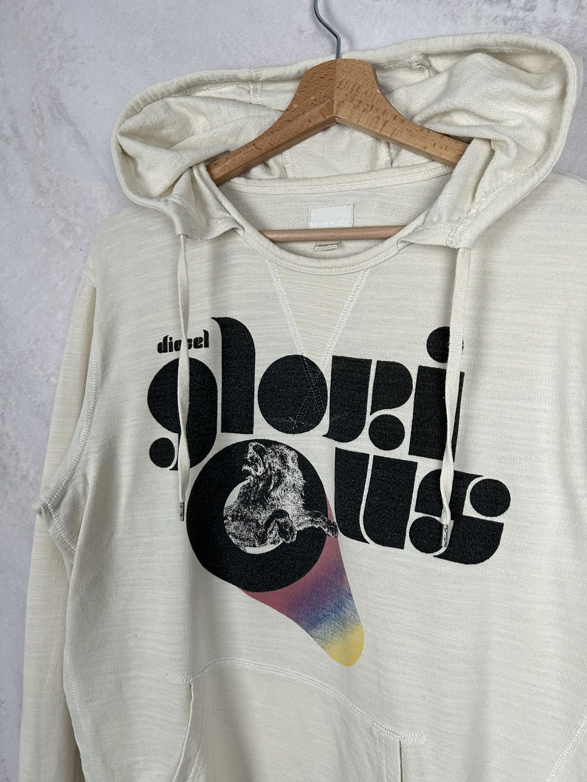 Diesel Vintage Diesel Hoodie Y2K 00s Alternative Retro Hype Size US L / EU 52-54 / 3 - 3 Thumbnail