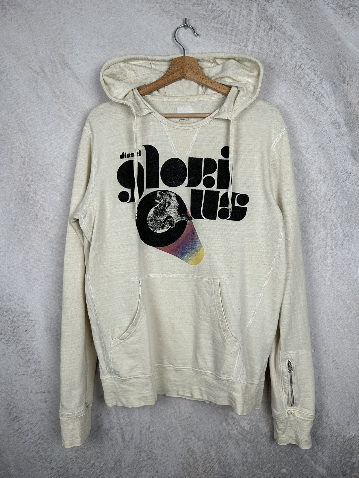Diesel Vintage Diesel Hoodie Y2K 00s Alternative Retro Hype Size US L / EU 52-54 / 3 - 1 Thumbnail