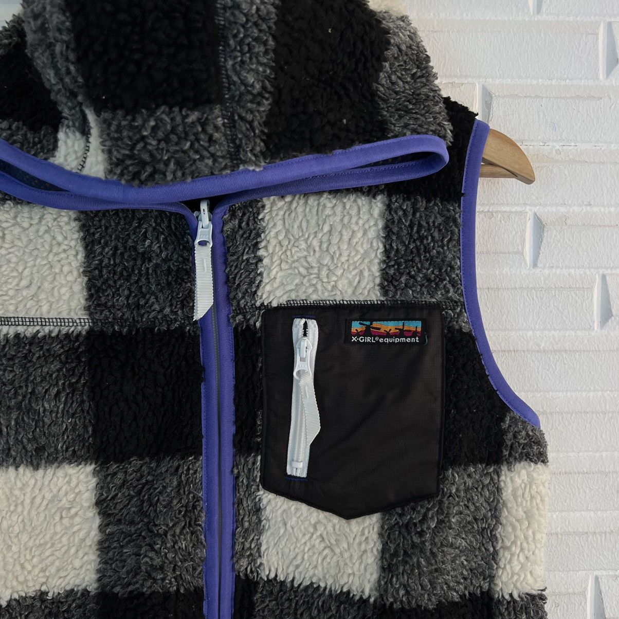 Hysteric Glamour TARTAN DESIGN PUNK STYLE FLEECE VEST X-GIRL Size US M / EU 48-50 / 2 - 3 Thumbnail