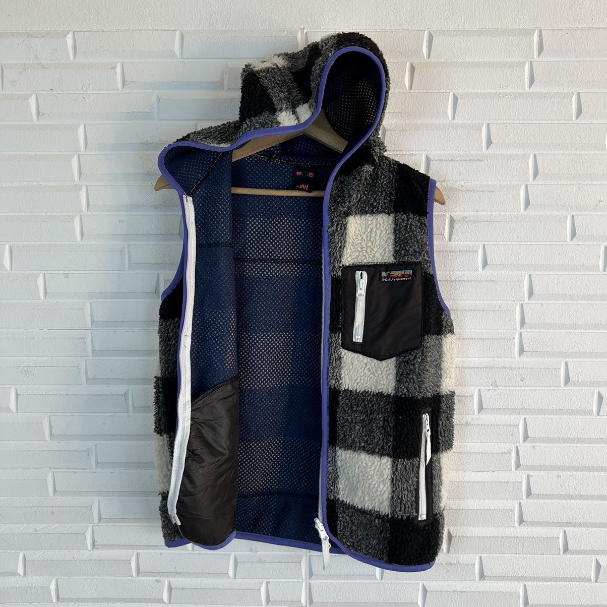 Hysteric Glamour TARTAN DESIGN PUNK STYLE FLEECE VEST X-GIRL Size US M / EU 48-50 / 2 - 10 Thumbnail