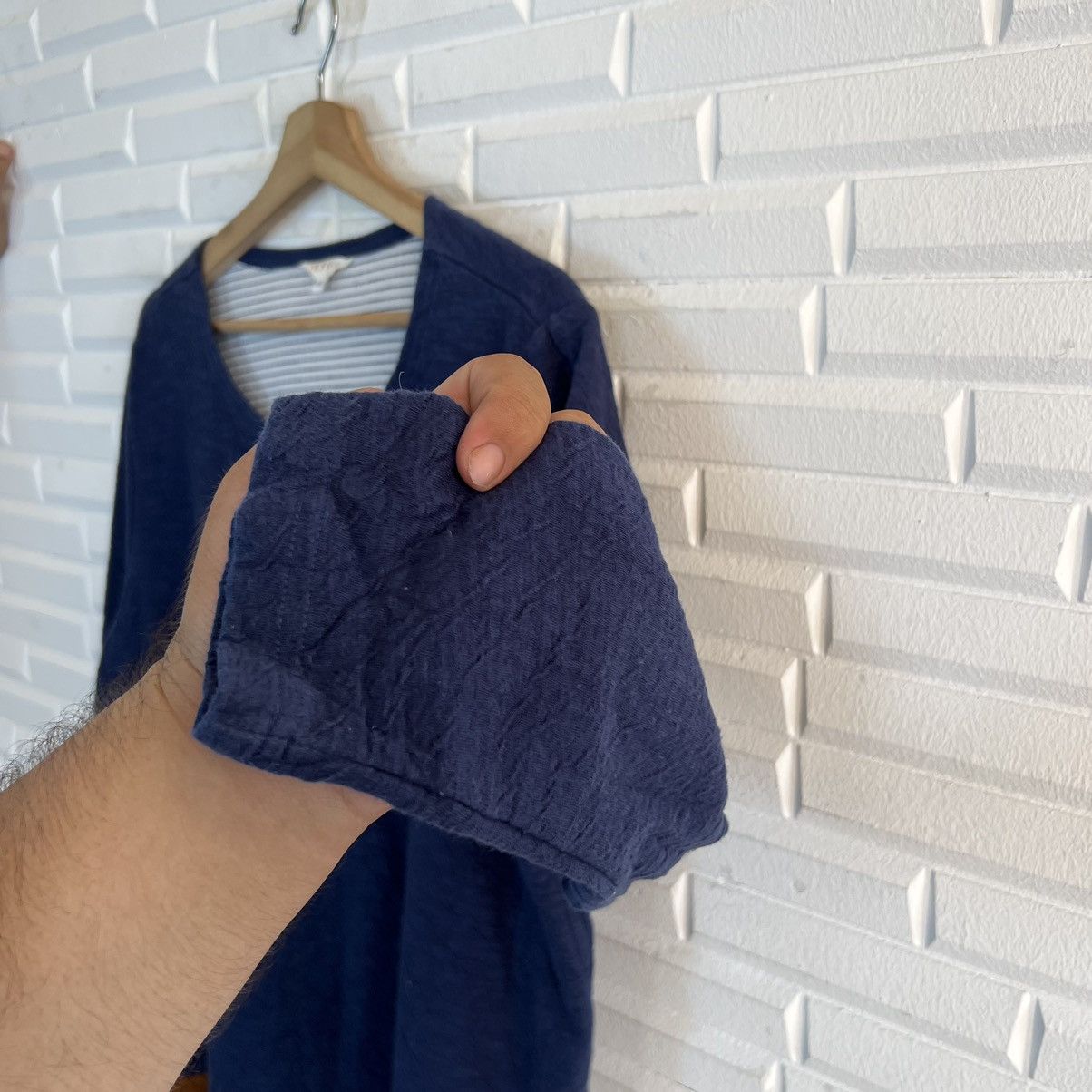 Indigo LONG SLEEVE PLEATS DESIGN INDIGO JAPAN Size US XL / EU 56 / 4 - 4 Thumbnail