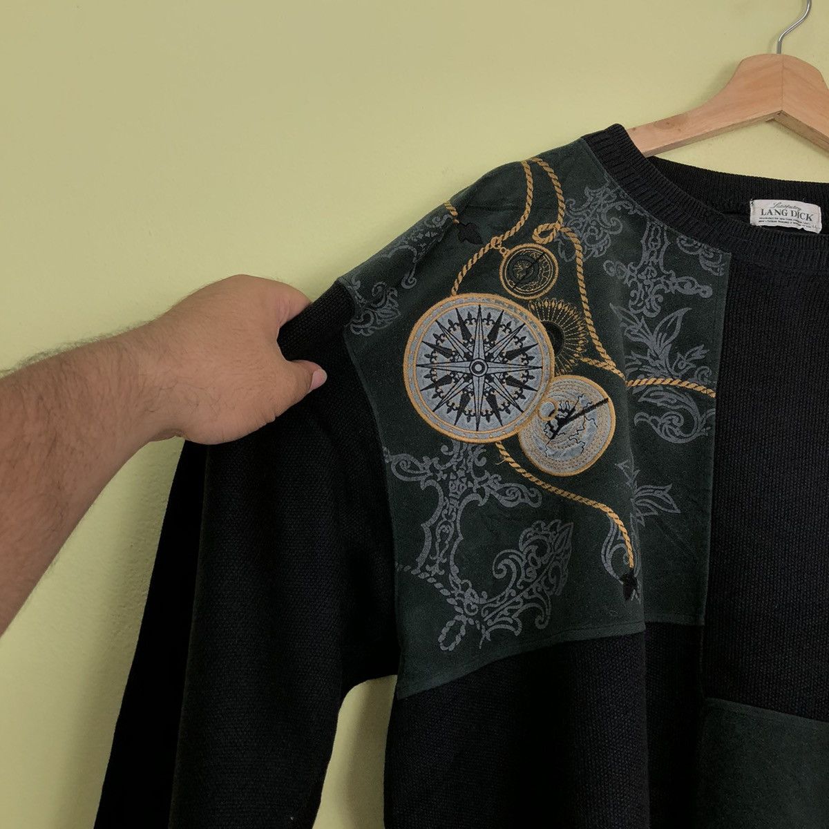 Japanese Brand Lang Dick Sweatshirt Big Logo Inspired by Stone Island Size US L / EU 52-54 / 3 - 4 Thumbnail