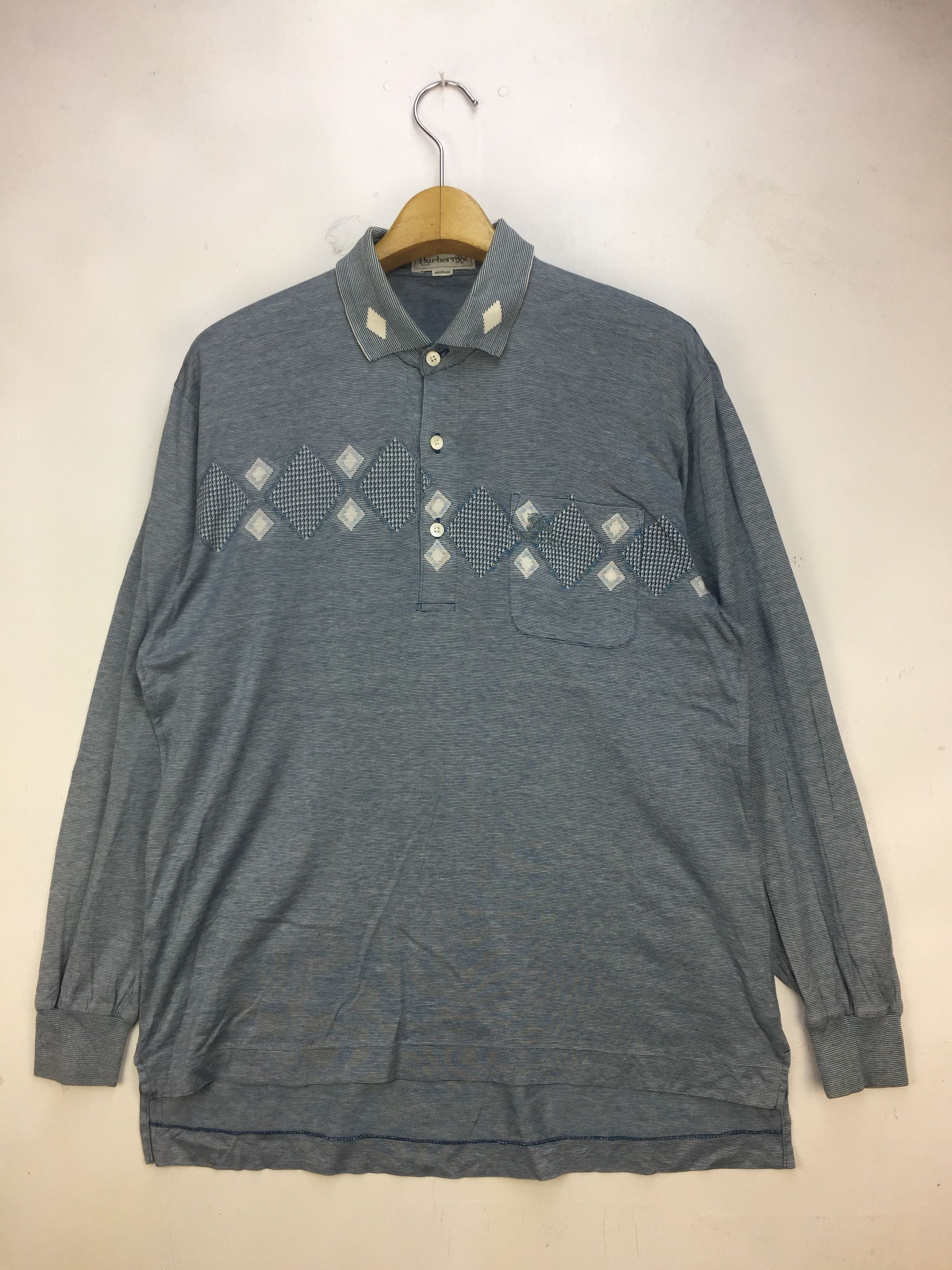 Burberry VINTAGE BURBERRY POLO LONG SLEEVE Size US M / EU 48-50 / 2 - 1 Thumbnail