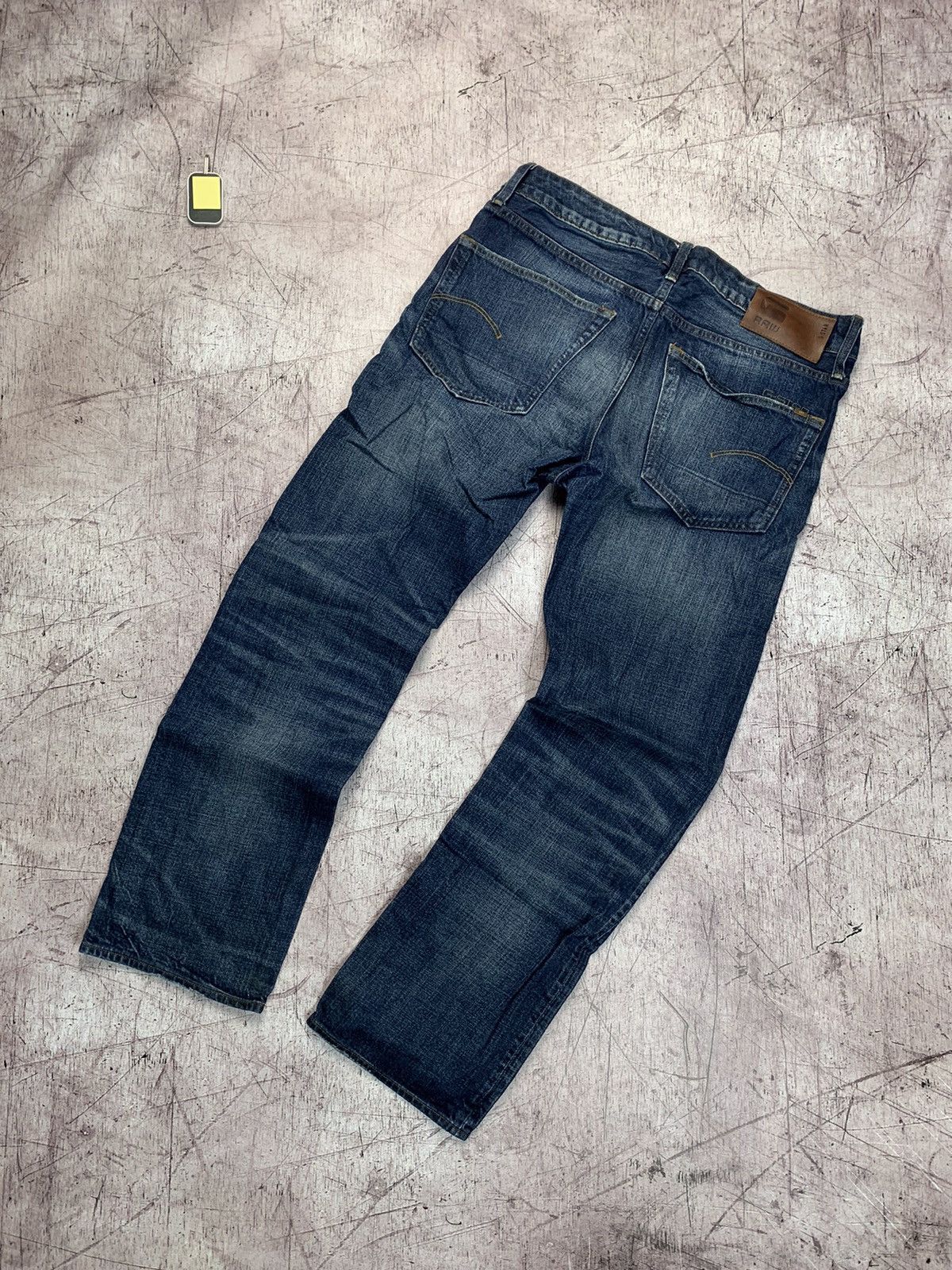 G Star Denim Mens 3301 Straight Denim Pants Jeans