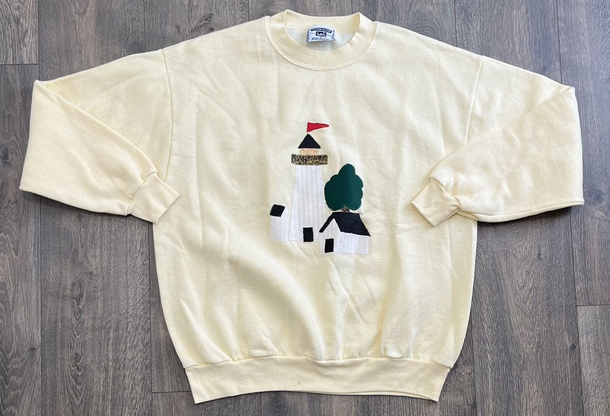 Lee × Vintage Vintage Light House Patchwork Crewneck Sweatshirt Size US L / EU 52-54 / 3 - 1 Thumbnail