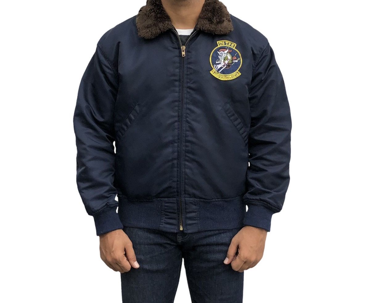 Vintage Vintage Houston Shearling Flight bomber MA-1 jacket Size US M / EU 48-50 / 2 - 3 Thumbnail