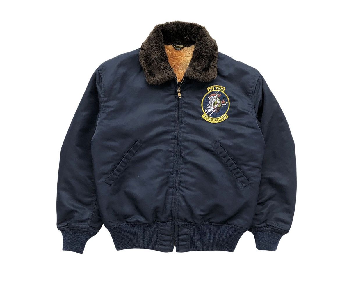 Vintage Vintage Houston Shearling Flight bomber MA-1 jacket Size US M / EU 48-50 / 2 - 5 Thumbnail
