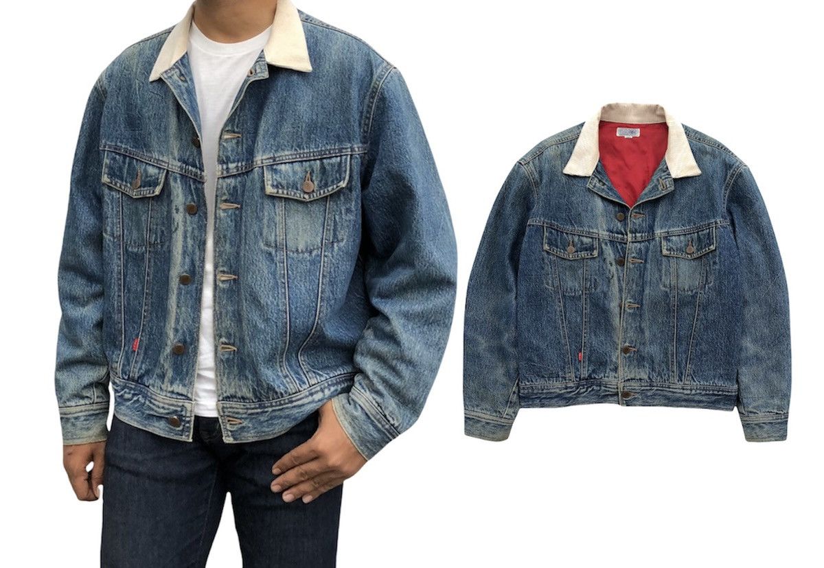 Vintage Vintage Ball Corduroy Collar Truker Denim Jacket Size US L / EU 52-54 / 3 - 2 Thumbnail