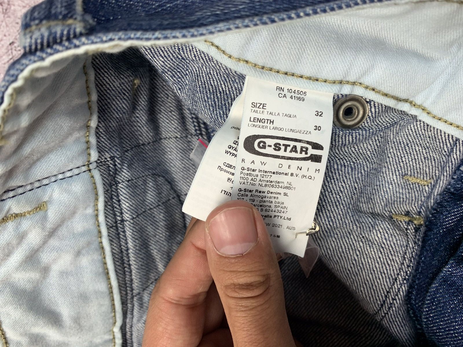 G-Star × Vintage G Star Raw Vintage Mens Denim Pants Double Knee Jeans Size US 32 / EU 48 - 10 Thumbnail