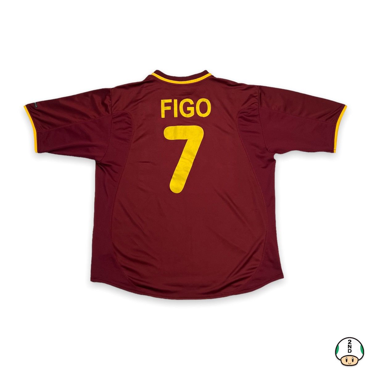 image of Vintage 2000/02 Nike Luis Figo Portugal Soccer Jersey in Red, Men's (Size XL)