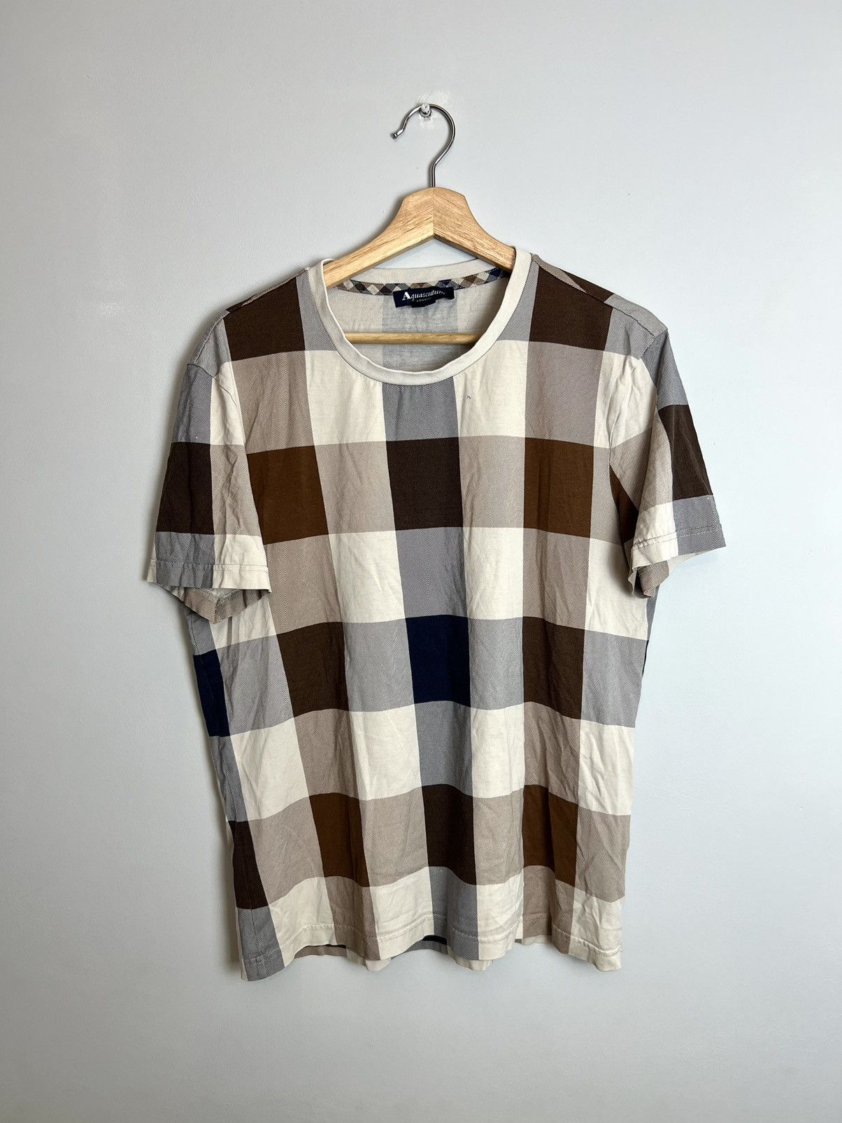 Aquascutum Rare Aquascutum London Checkered Casual Tshirt Medium Size Size US M / EU 48-50 / 2 - 1 Thumbnail