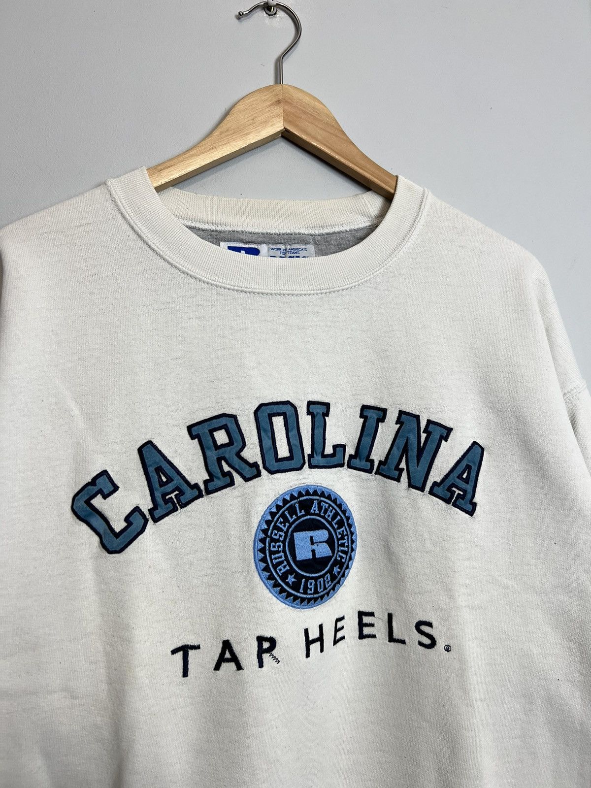 Russell Athletic Vintage 90s Carolina Tar Heels Embroidered Russell Crewneck Size US M / EU 48-50 / 2 - 2 Thumbnail