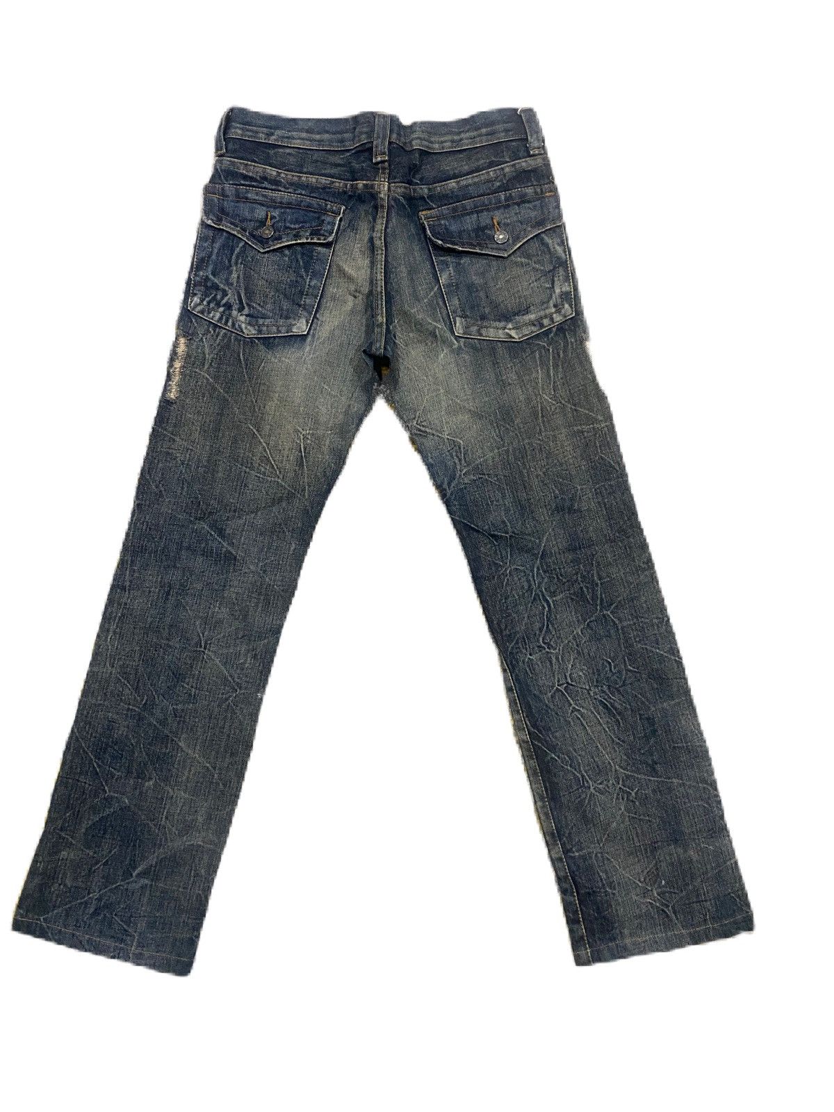 Japanese Brand STRAIGHT CUT JAPANESE BRAND K-U-I DISTRESS STYLE Size US 30 / EU 46 - 2 Thumbnail