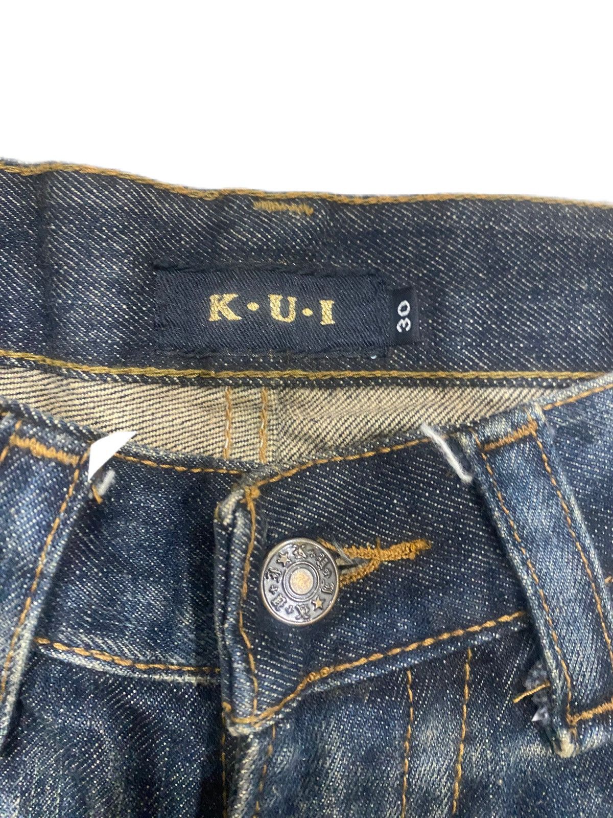 Japanese Brand STRAIGHT CUT JAPANESE BRAND K-U-I DISTRESS STYLE Size US 30 / EU 46 - 5 Thumbnail