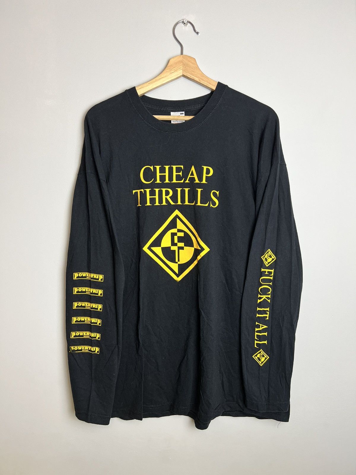 Rare Vintage Cheap Thrills Fuck It All Metal Rock Band Tee
