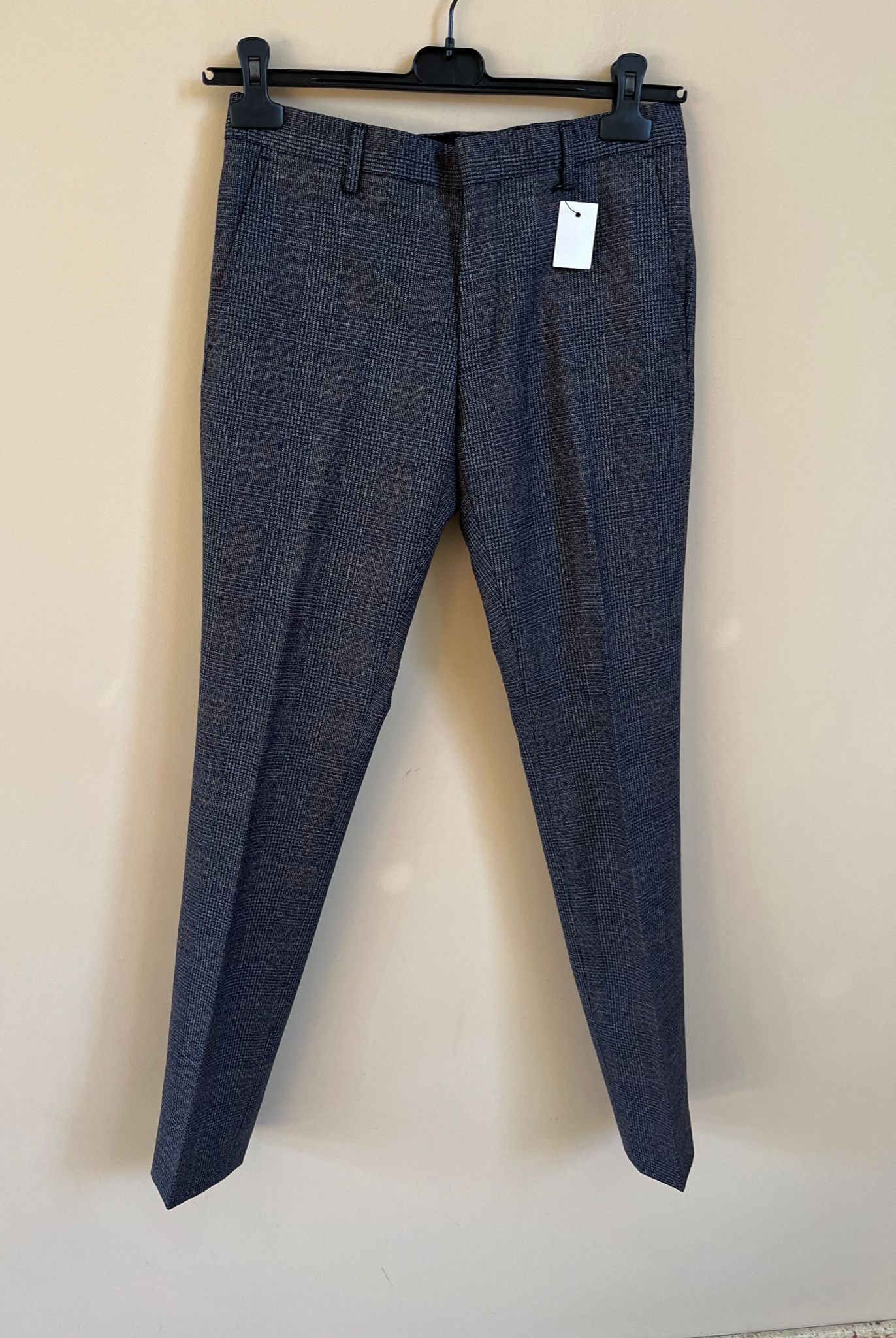 image of Dries Van Noten Tartan Pattern Trousers In Grey / Multi, Men's (Size 30)