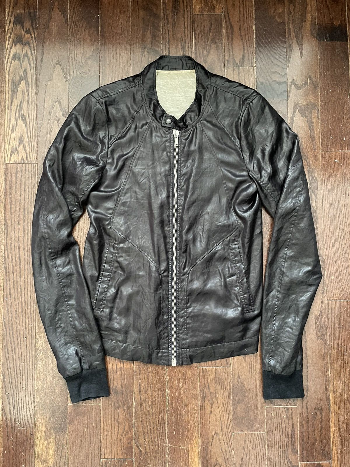 Rick Owens × Rick Owens Drkshdw Rick Owens Mainline Olmar & Mirta Rayon Bomber Jacket Black Size US S / EU 44-46 / 1 - 1 Thumbnail