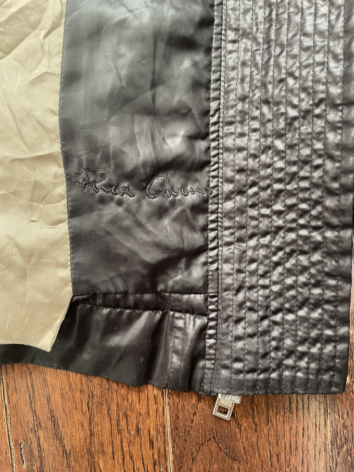 Rick Owens × Rick Owens Drkshdw Rick Owens Mainline Olmar & Mirta Rayon Bomber Jacket Black Size US S / EU 44-46 / 1 - 3 Thumbnail
