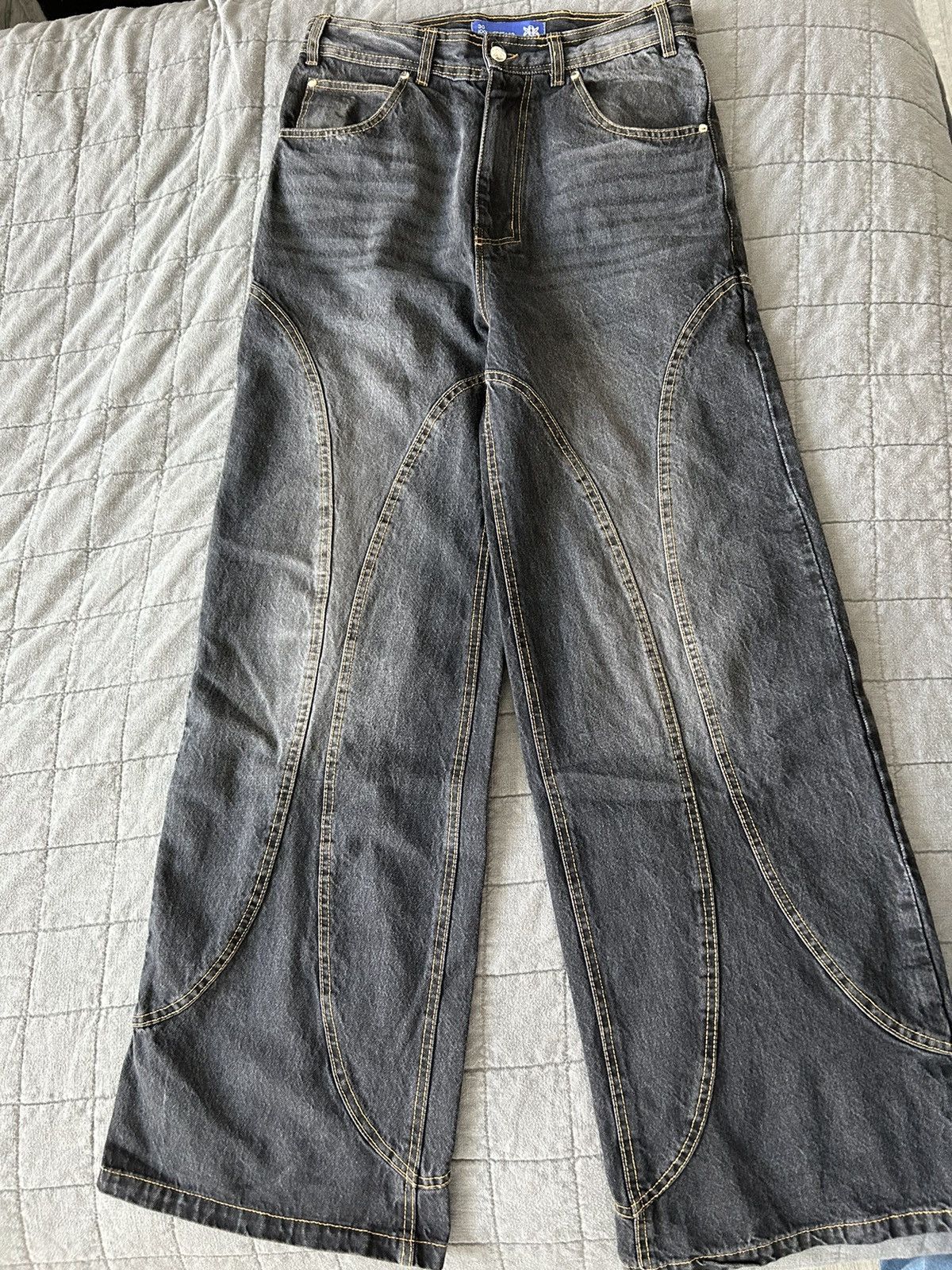 JOONIVERSE LAB Baggy Pants Wide Panel Denim - Stonewash Black | Grailed