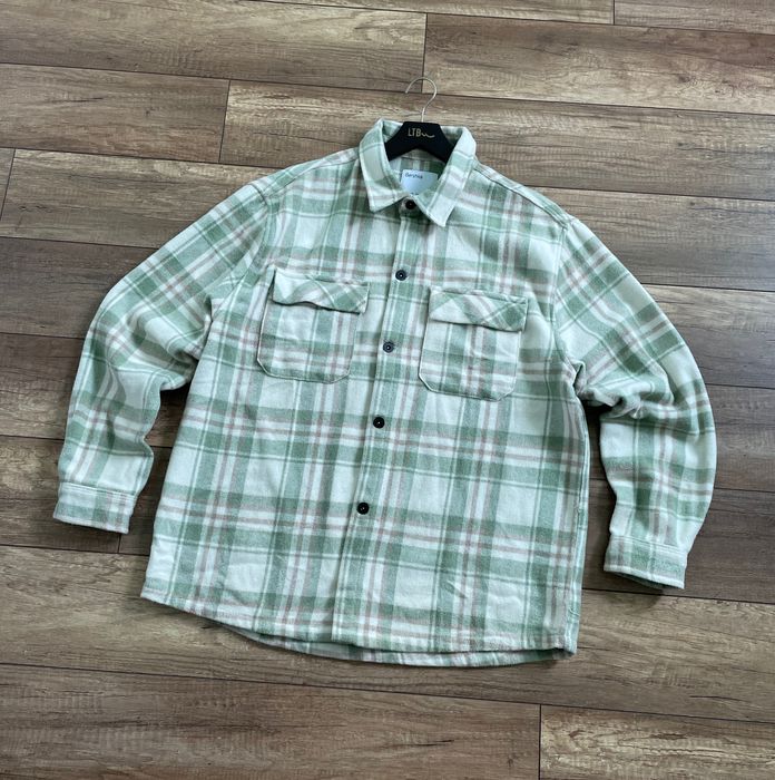 Bershka Vintage Style Bershka Flannel Checkered Over Shirt Jacket | Grailed
