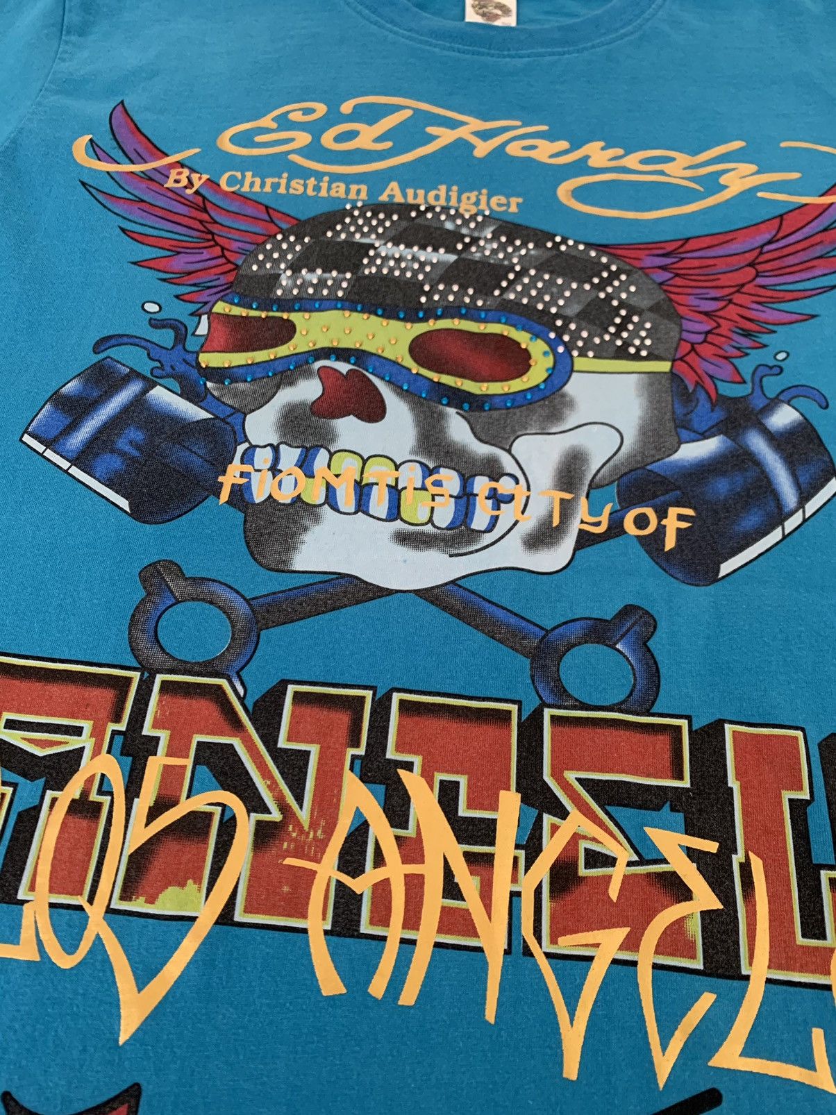 Ed Hardy DEAD-STOCK ED HARDY BIKER SKULL T-SHIRT Size US XL / EU 56 / 4 - 4 Thumbnail