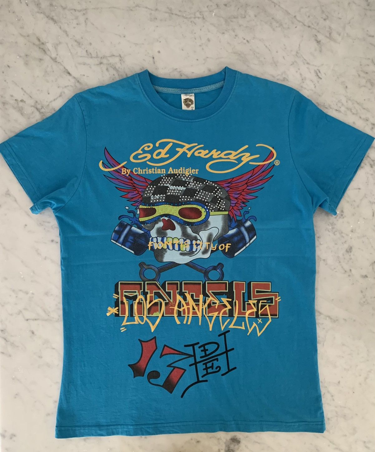 Ed Hardy DEAD-STOCK ED HARDY BIKER SKULL T-SHIRT Size US XL / EU 56 / 4 - 1 Thumbnail