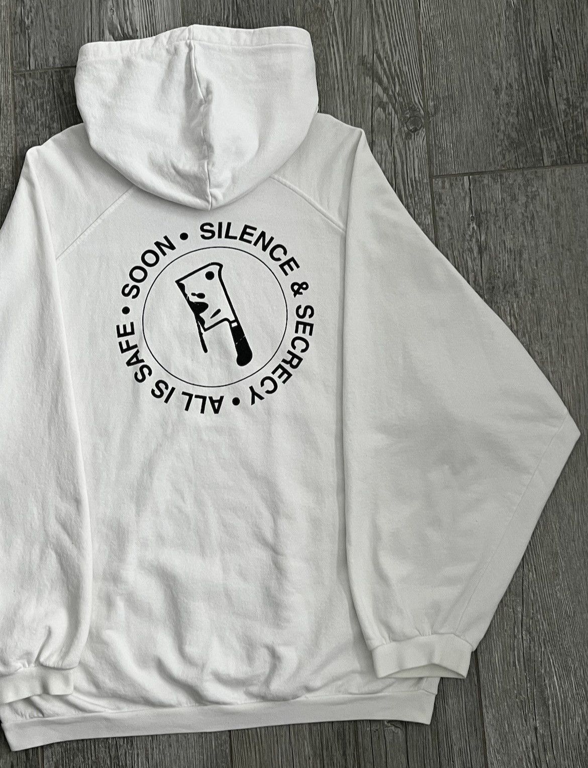 Raf Simons SS2002 Raf Simons VNPPI Silence & Secrecy White RunwayHoodie Size US XL / EU 56 / 4 - 4 Thumbnail