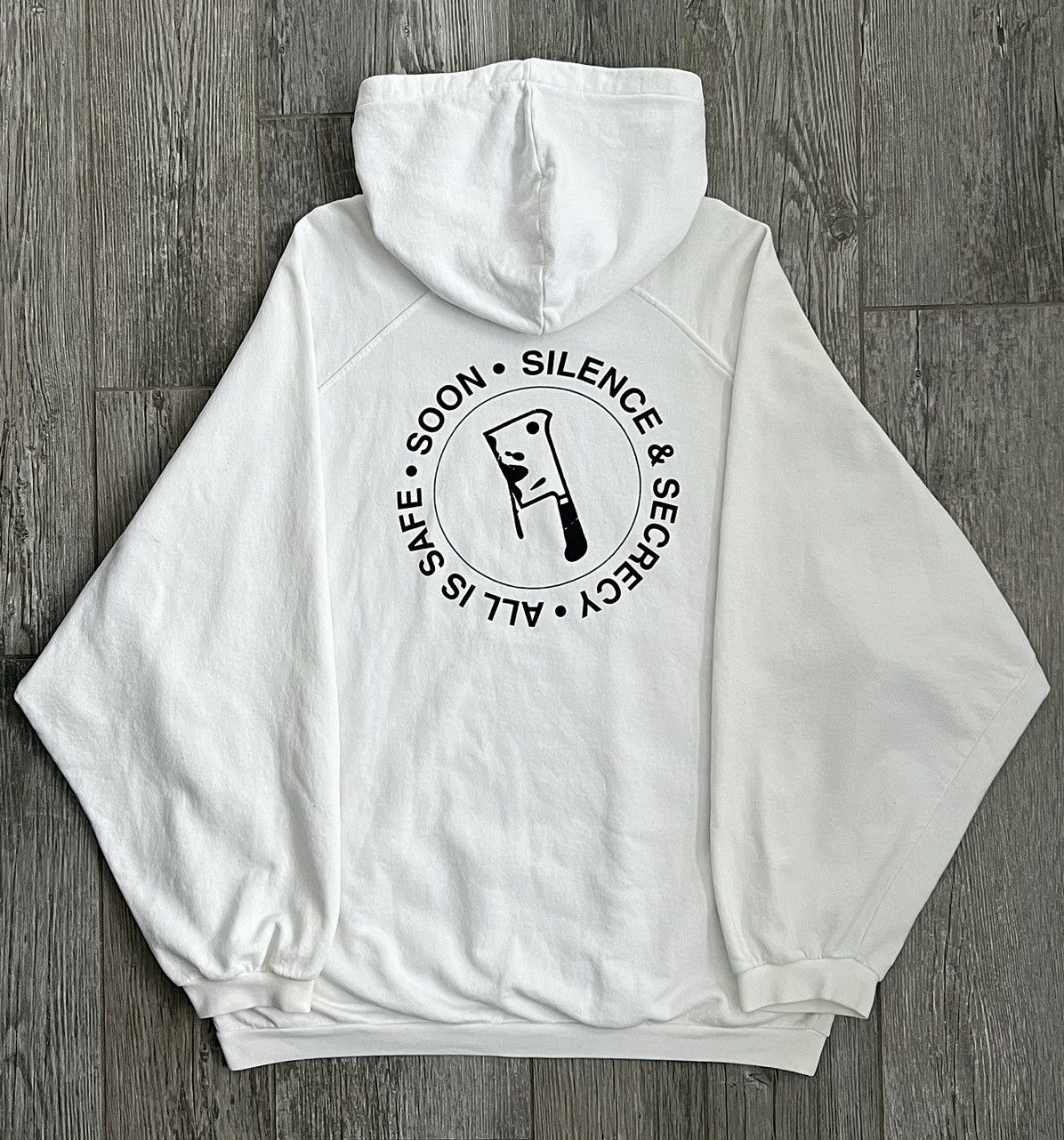 Raf Simons SS2002 Raf Simons VNPPI Silence & Secrecy White RunwayHoodie Size US XL / EU 56 / 4 - 2 Thumbnail