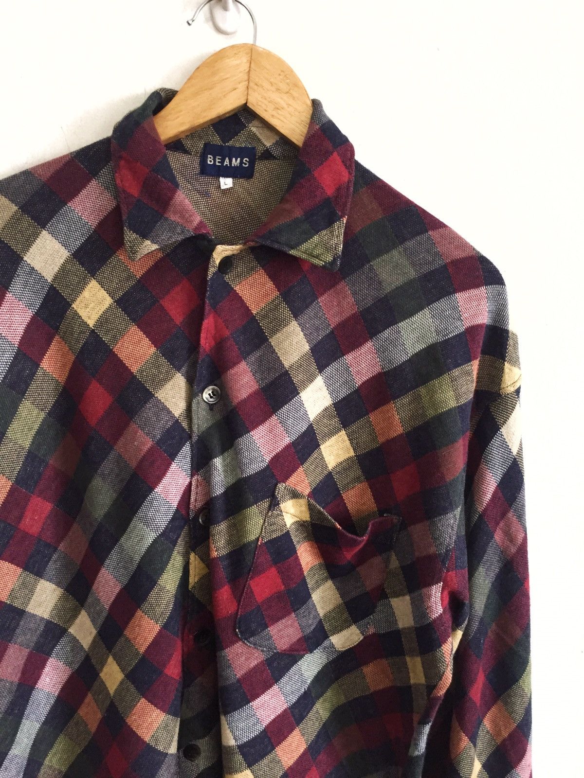 Beams Plus OG Beams Plus 🇯🇵 Plaid Rayon Cotton B/D O/S Shirt Size US L / EU 52-54 / 3 - 2 Thumbnail