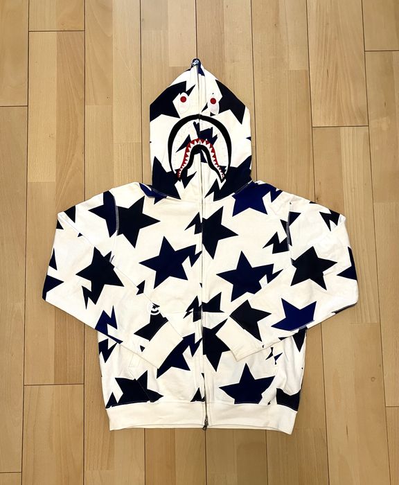 Bape Nfs Sta Pattern Shark Full Zip Hoodie Grailed 4223