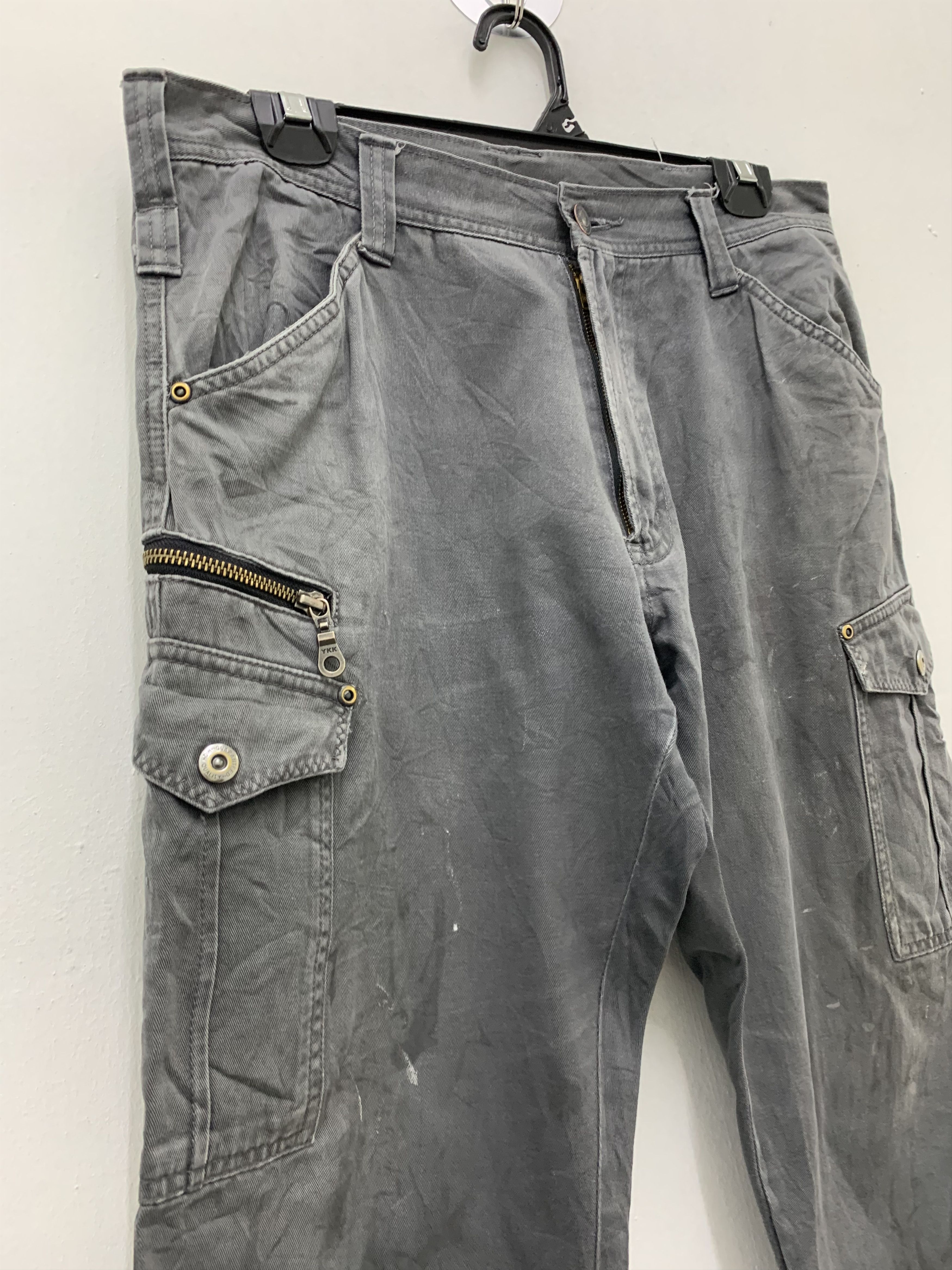 Japanese Brand Cargo Pants Grey Multipocket Utility Pants Vtg Streetwear Size US 31 - 6 Thumbnail