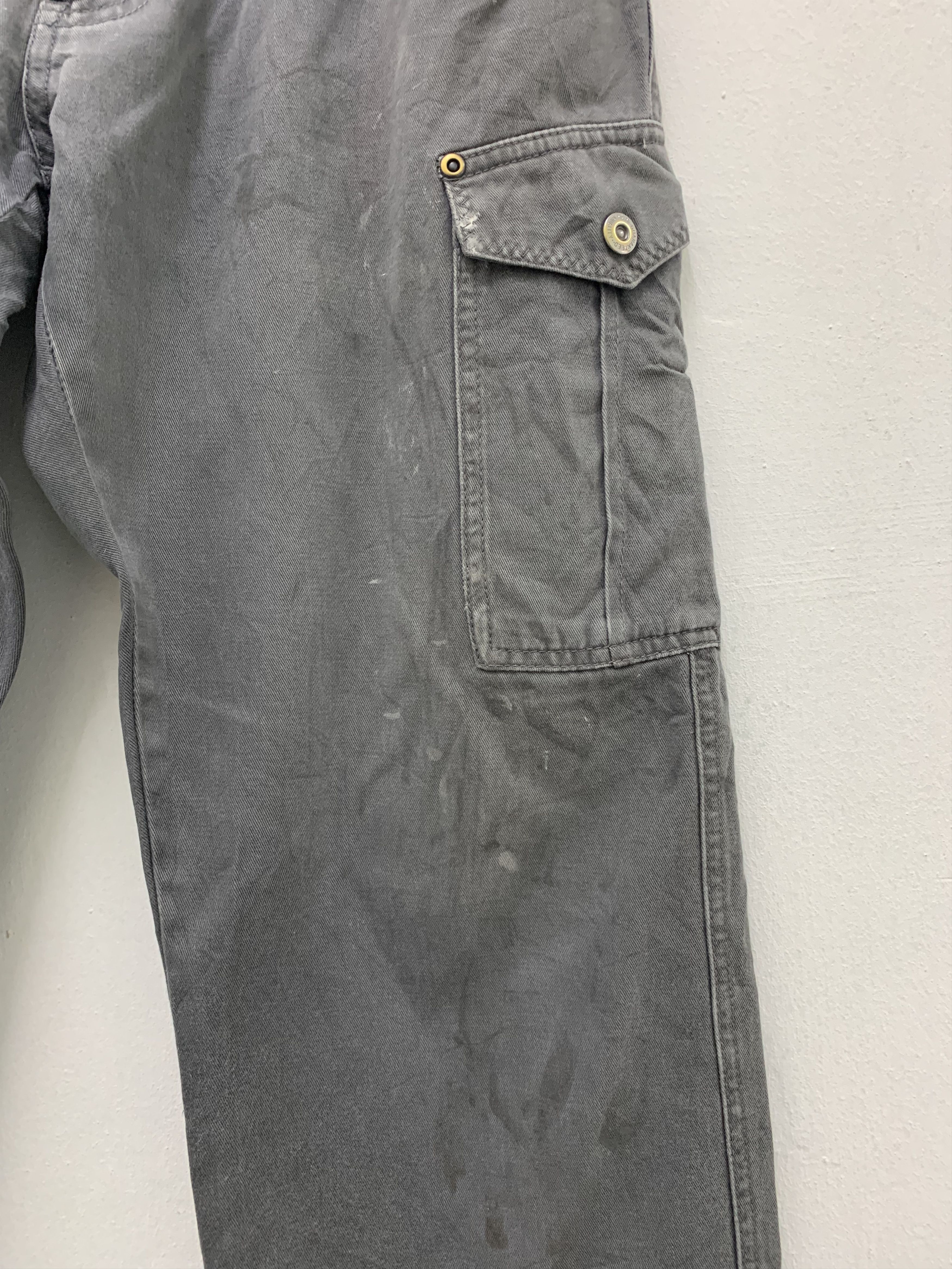 Japanese Brand Cargo Pants Grey Multipocket Utility Pants Vtg Streetwear Size US 31 - 4 Thumbnail