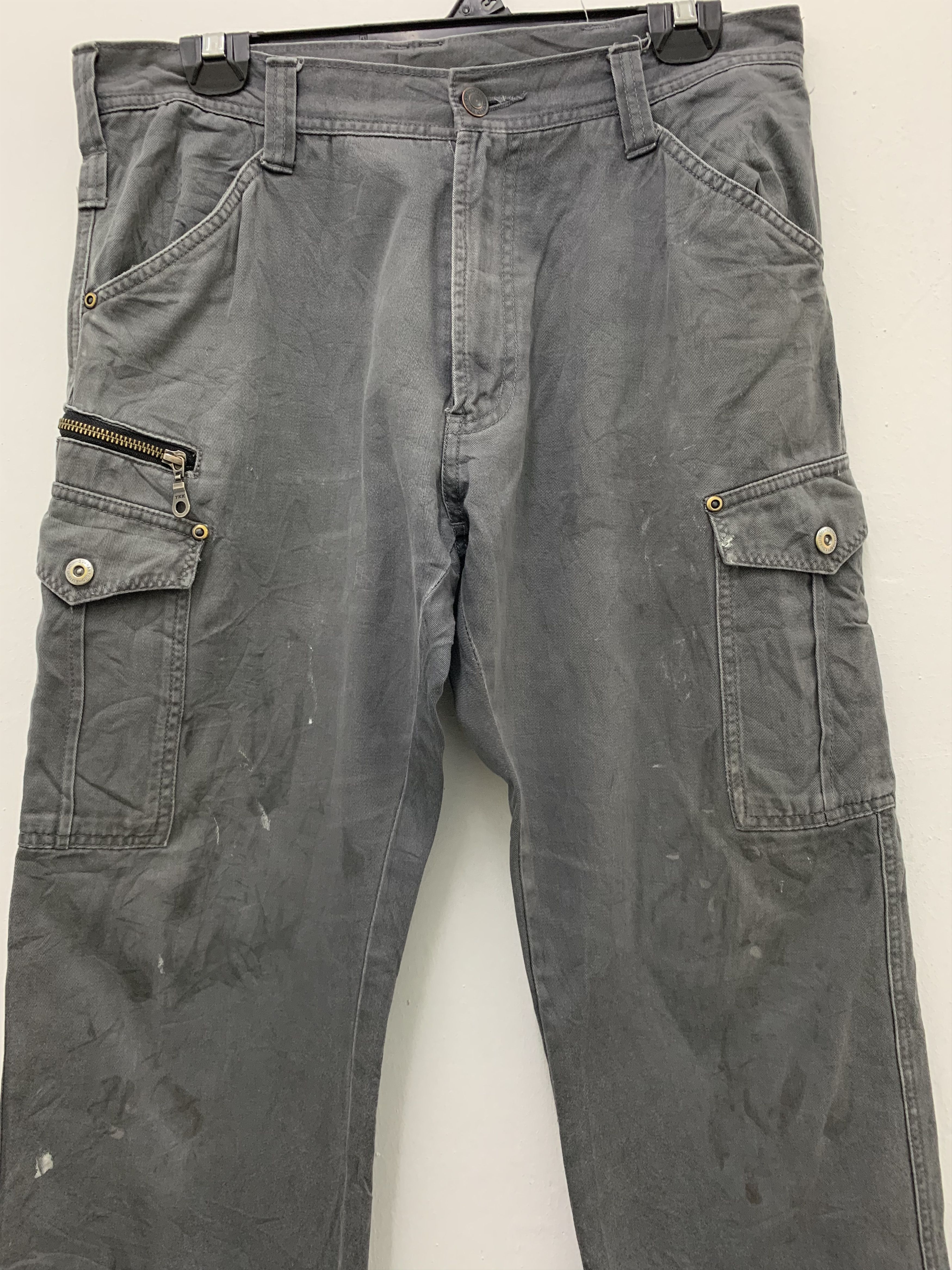 Japanese Brand Cargo Pants Grey Multipocket Utility Pants Vtg Streetwear Size US 31 - 2 Thumbnail