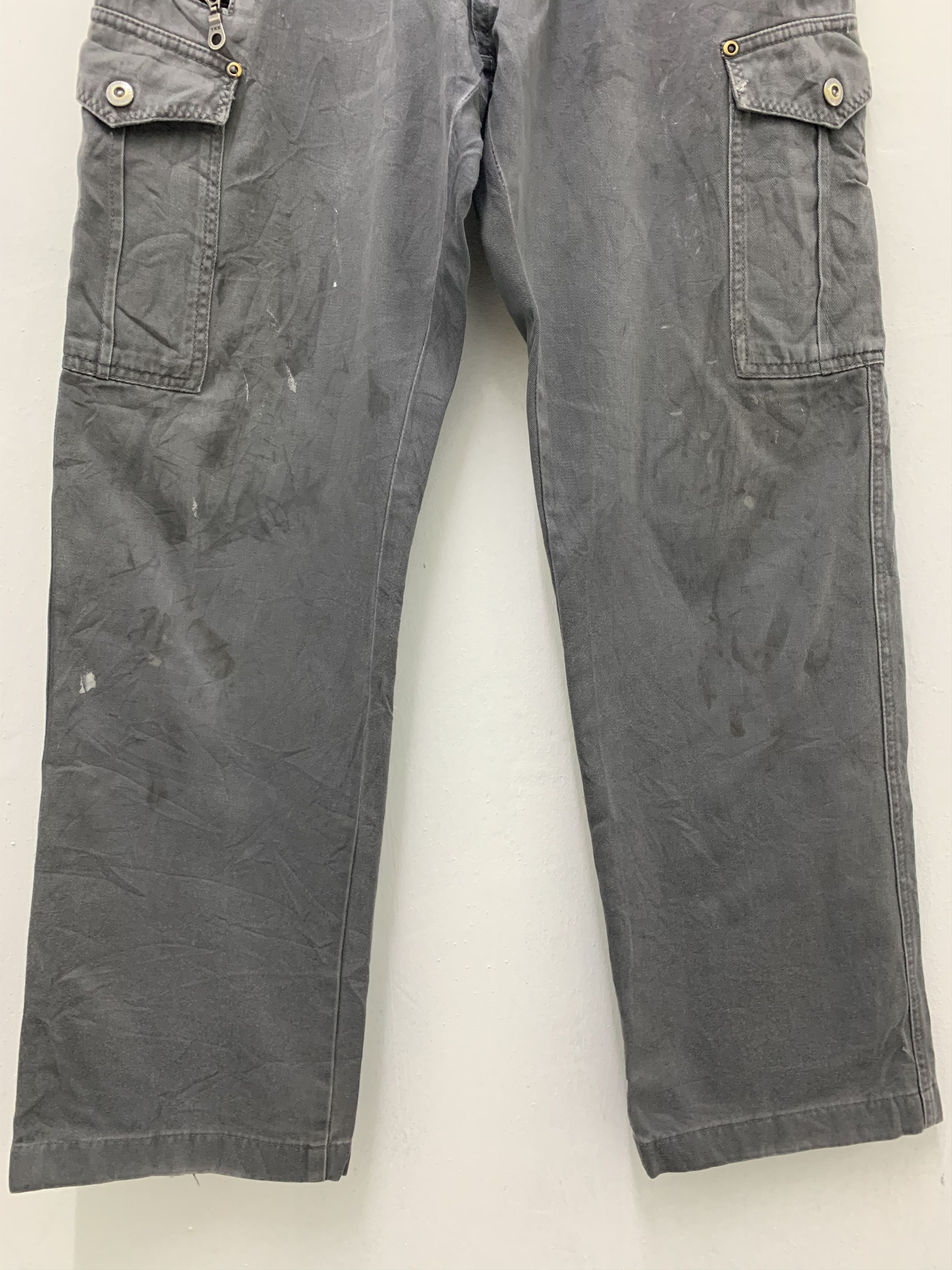 Japanese Brand Cargo Pants Grey Multipocket Utility Pants Vtg Streetwear Size US 31 - 3 Thumbnail