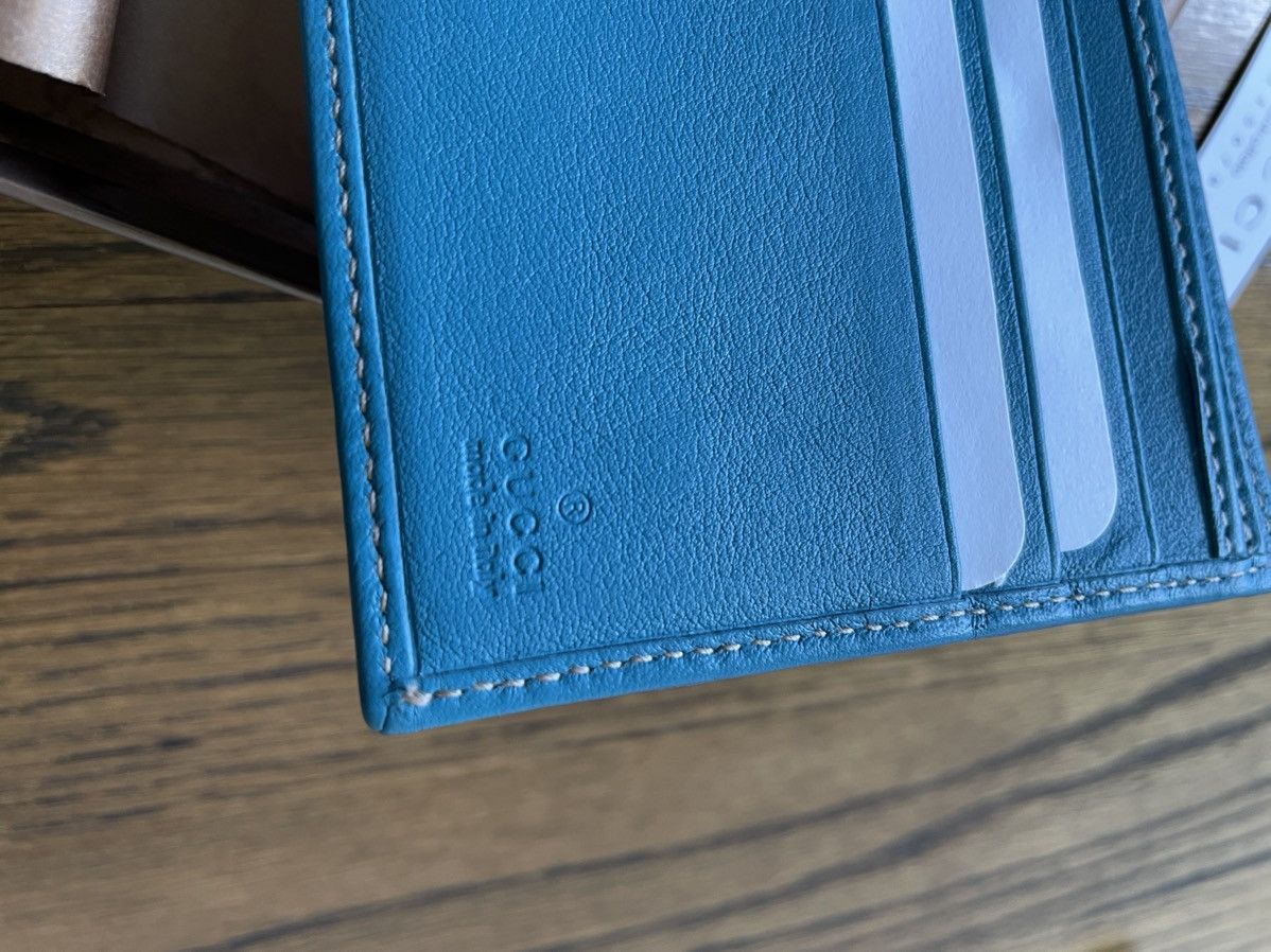 Gucci Gucci SS/09 Billford White Canvas & Ocean leather wallet Size ONE SIZE - 6 Thumbnail