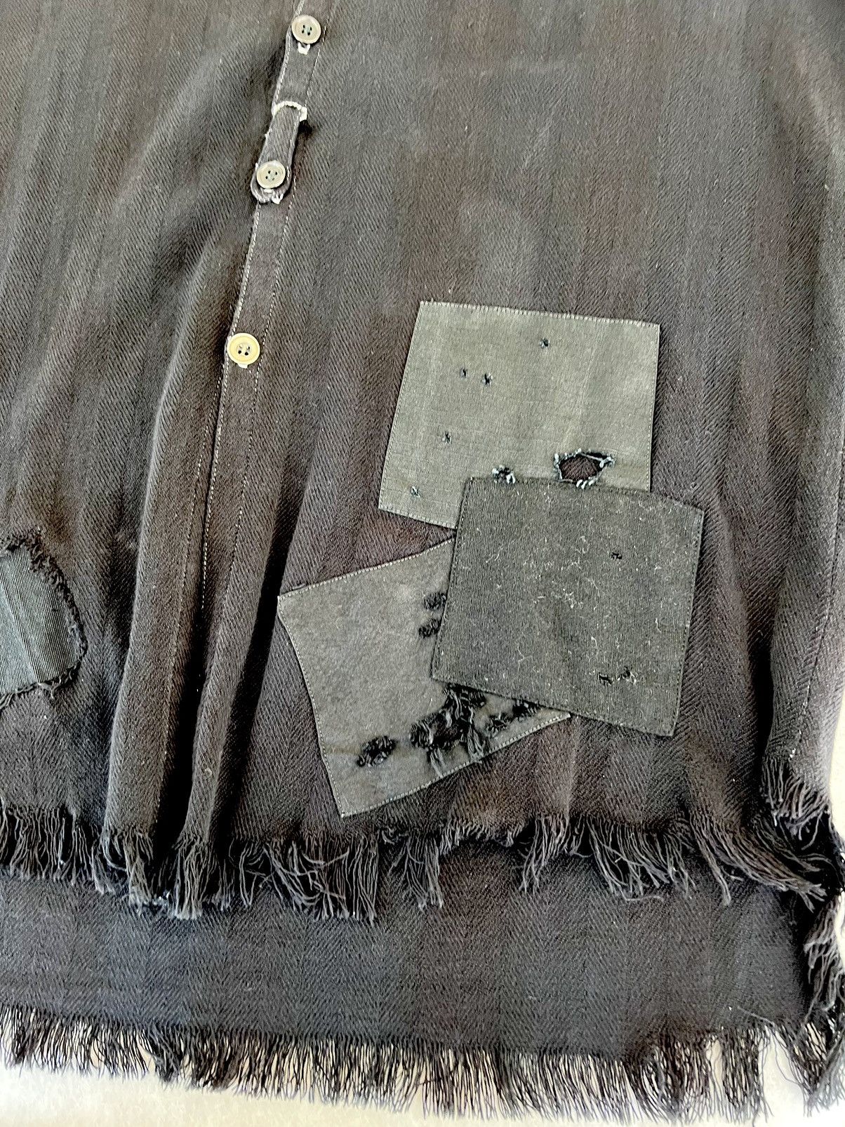 Greg Lauren Overdyed Boro Patchwork Button Up Shirt (Sample) Size US L / EU 52-54 / 3 - 6 Thumbnail
