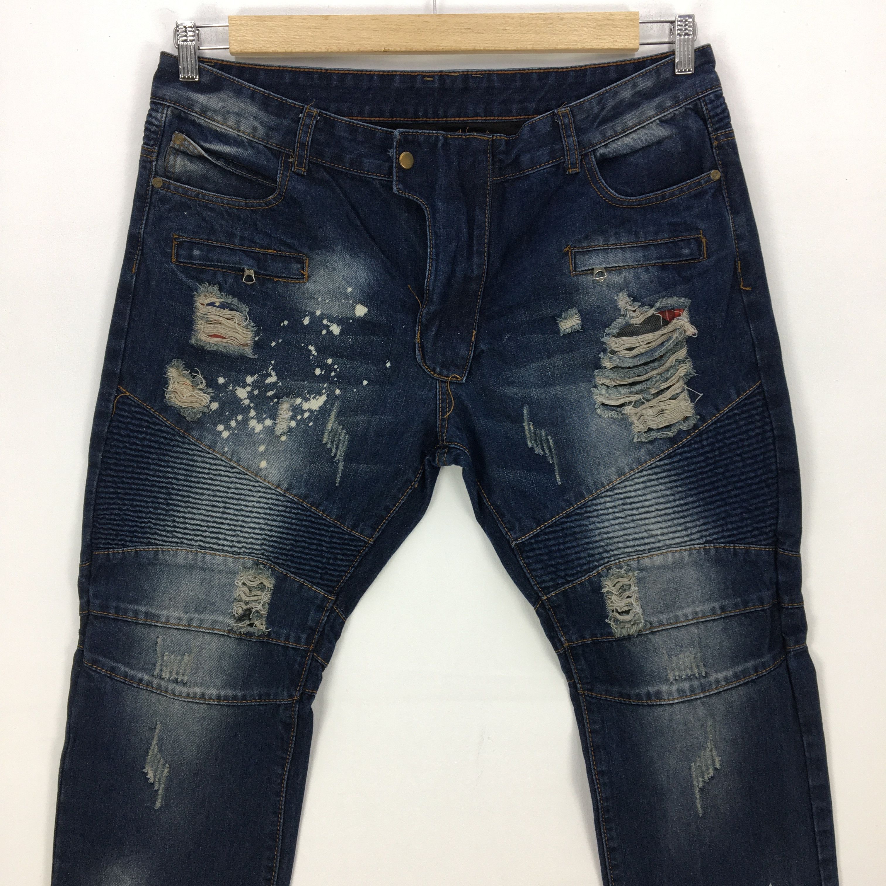 Vintage Bie Pa Rider Jeans Denim Pants alike Balmain Jeans Pants Size US 38 / EU 54 - 3 Thumbnail