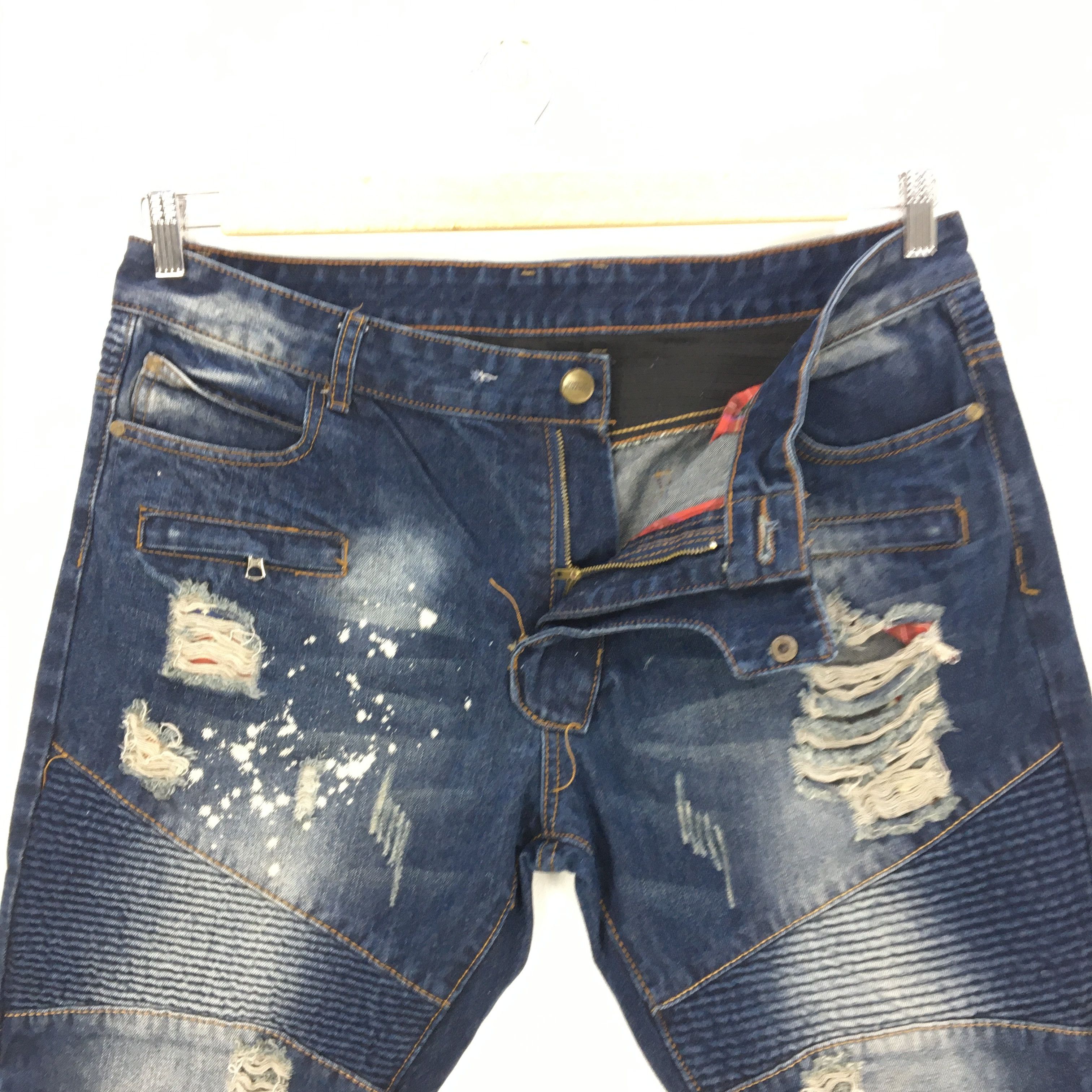 Vintage Bie Pa Rider Jeans Denim Pants alike Balmain Jeans Pants Size US 38 / EU 54 - 6 Thumbnail