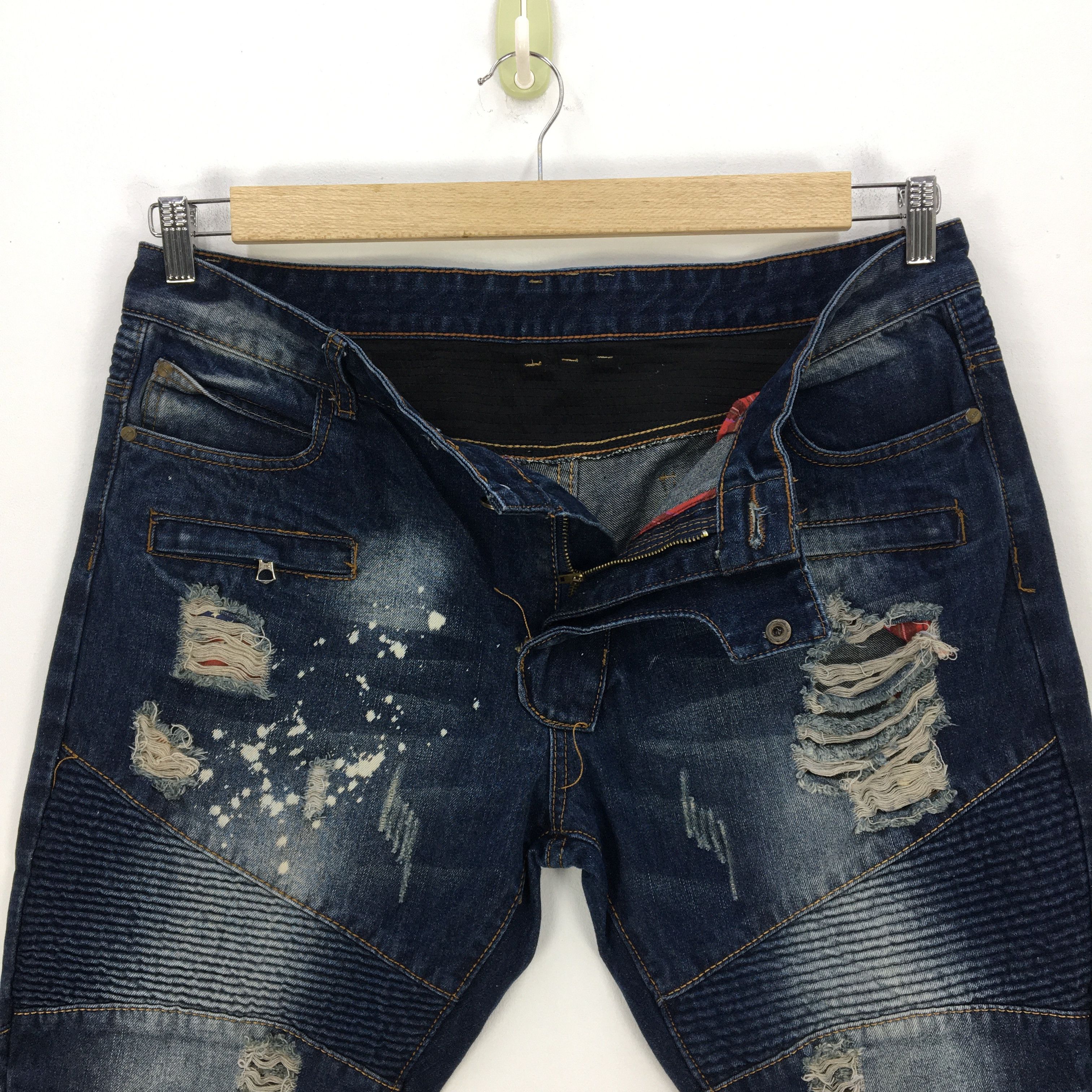 Vintage Bie Pa Rider Jeans Denim Pants alike Balmain Jeans Pants Size US 38 / EU 54 - 7 Thumbnail