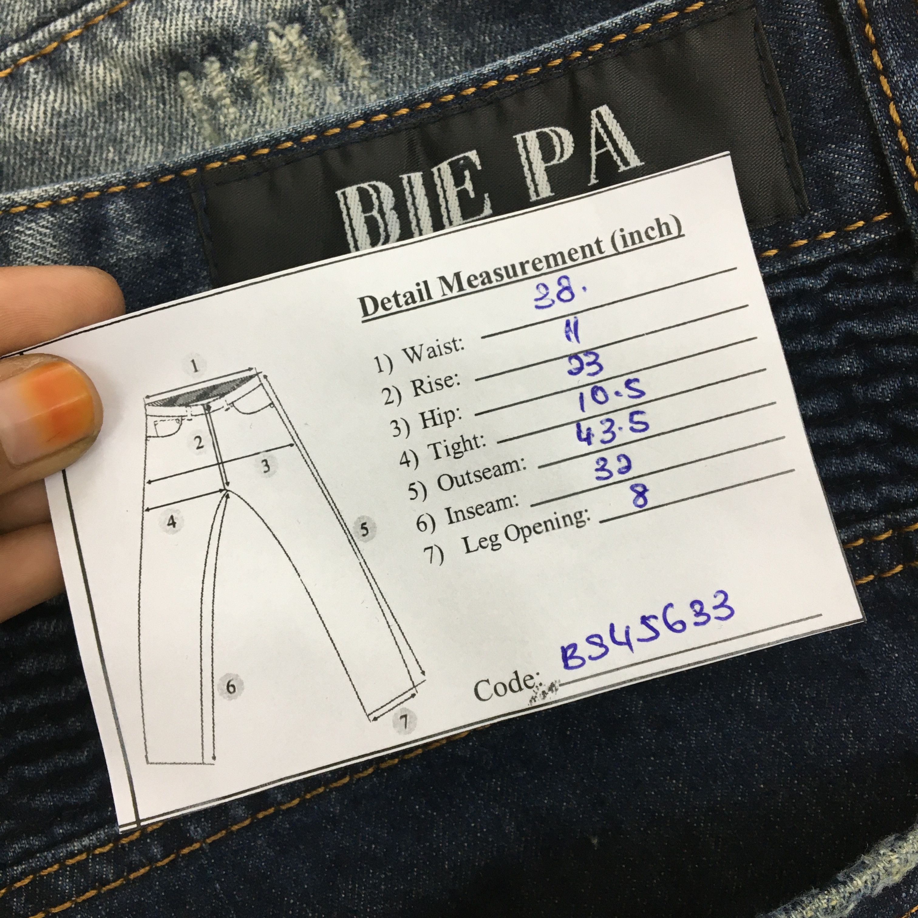Vintage Bie Pa Rider Jeans Denim Pants alike Balmain Jeans Pants Size US 38 / EU 54 - 10 Thumbnail
