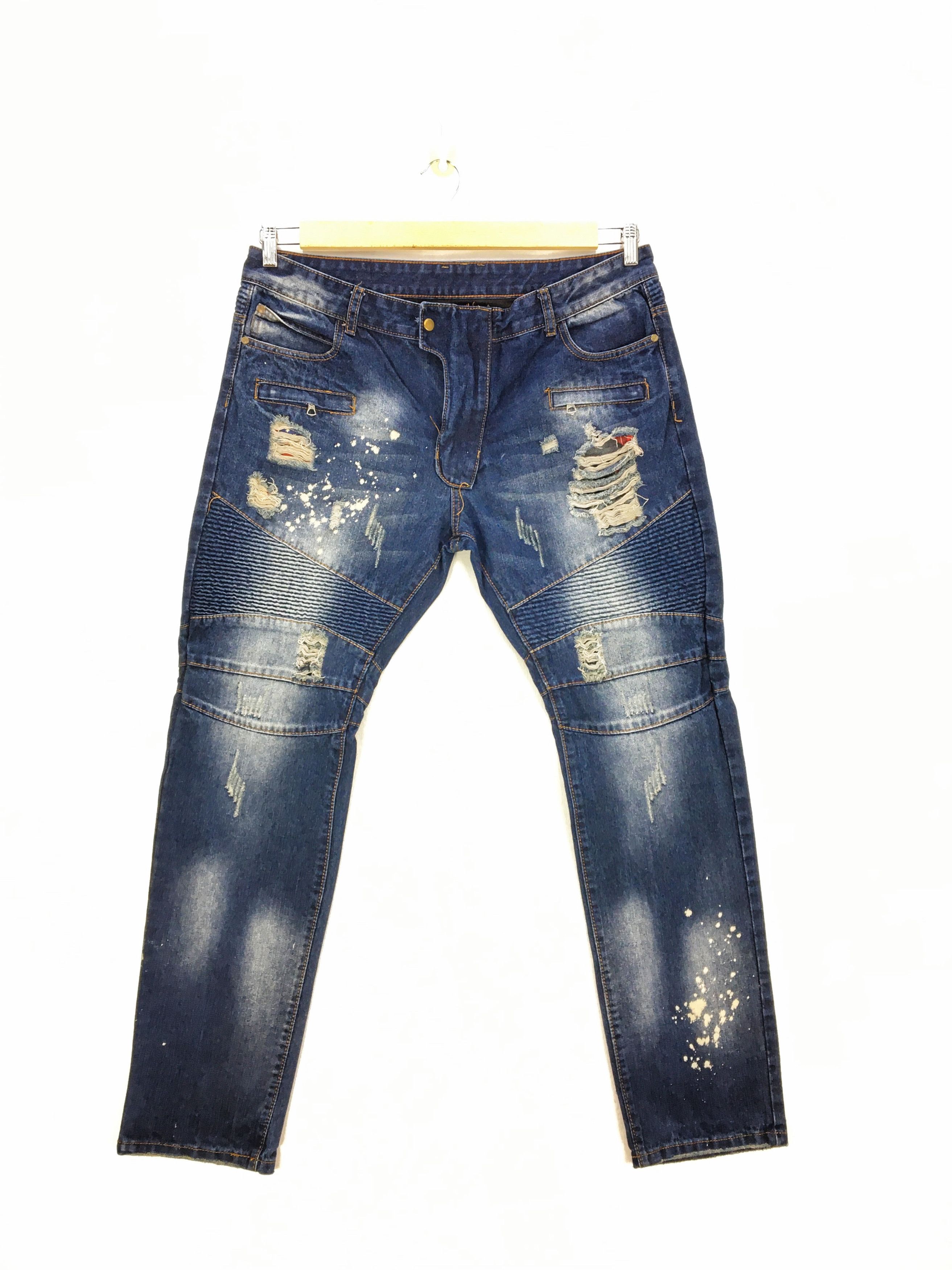 Vintage Bie Pa Rider Jeans Denim Pants alike Balmain Jeans Pants Size US 38 / EU 54 - 1 Thumbnail
